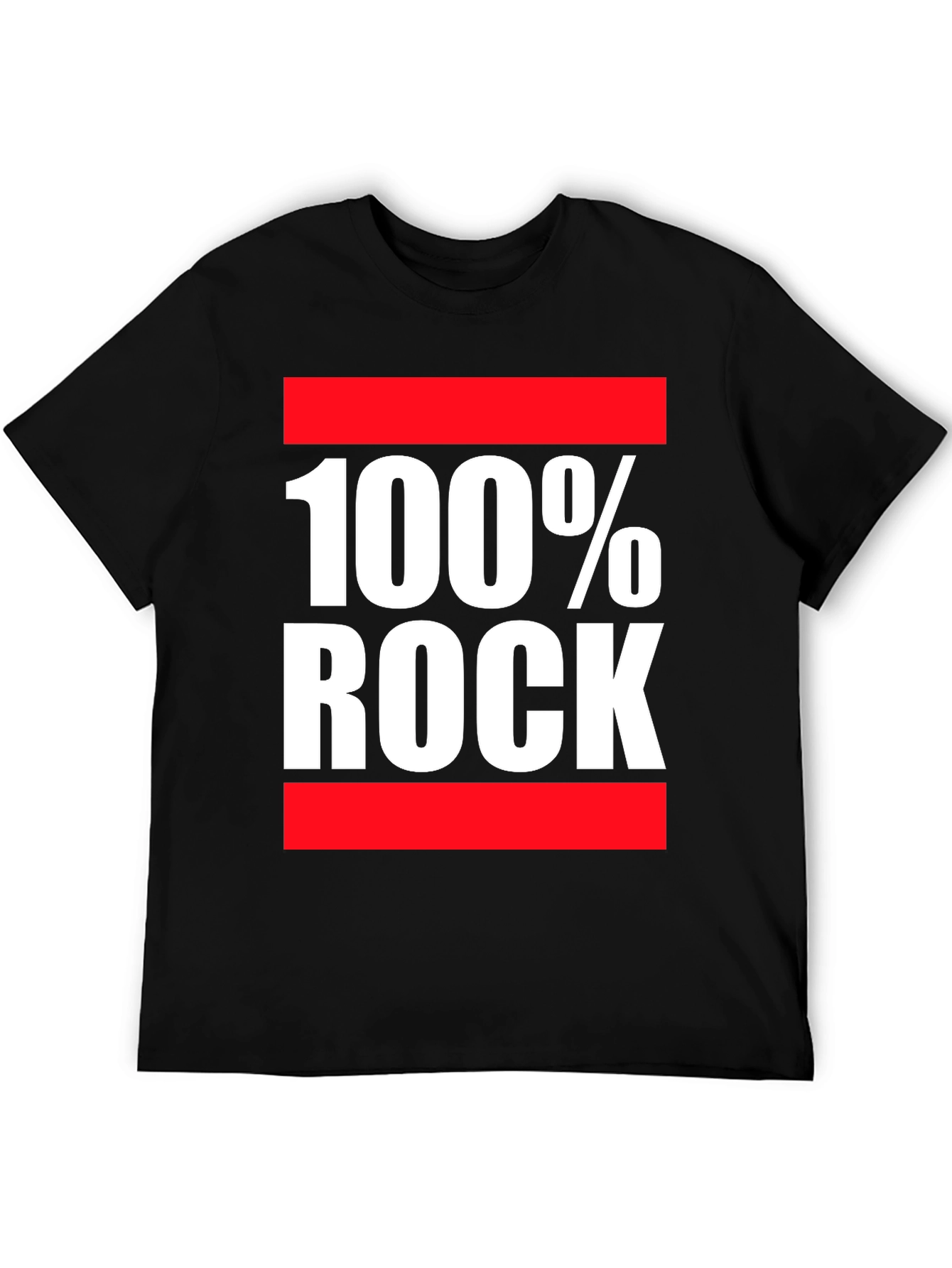 100% Rock Graphic Print T-Shirt