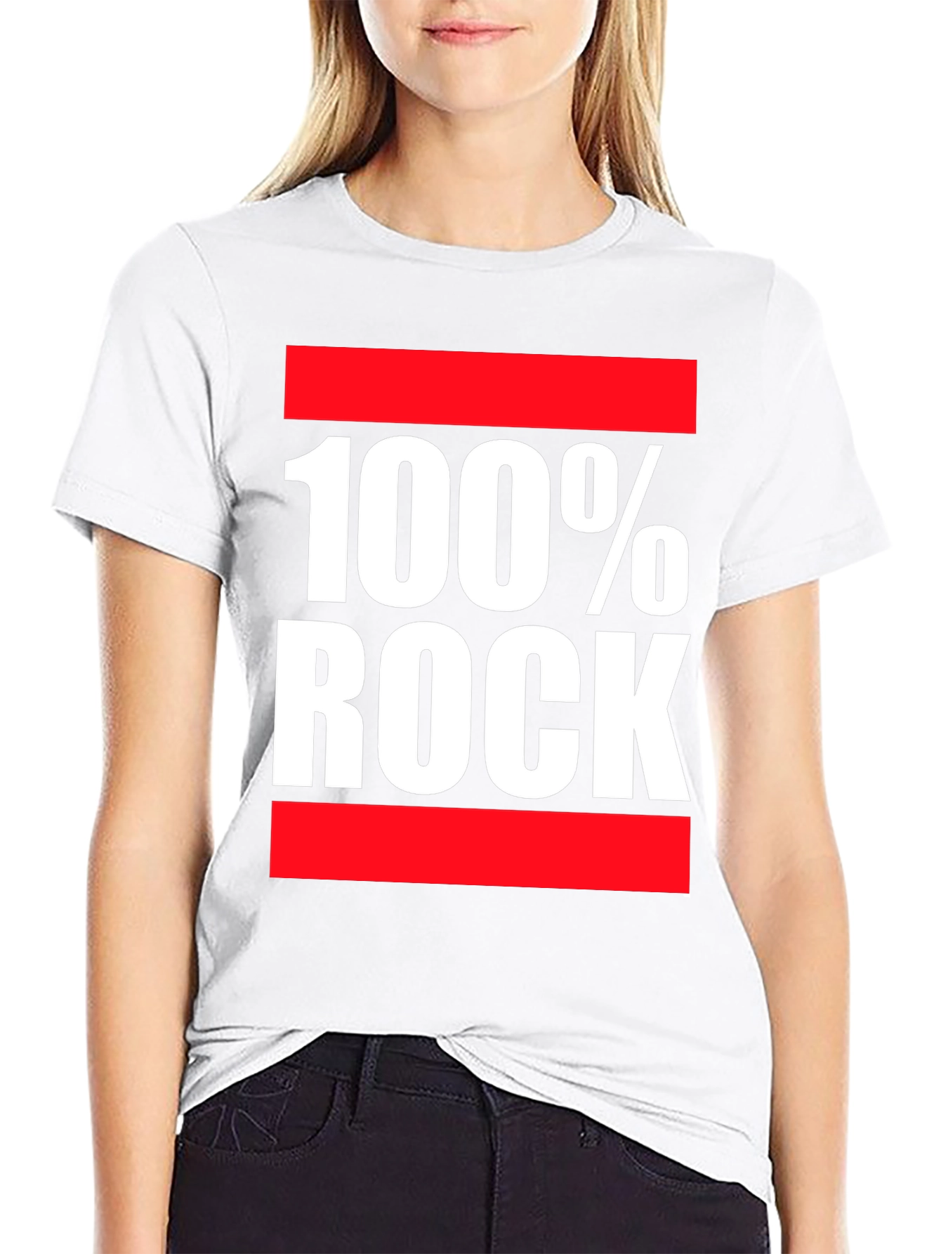100% Rock Graphic Print T-Shirt