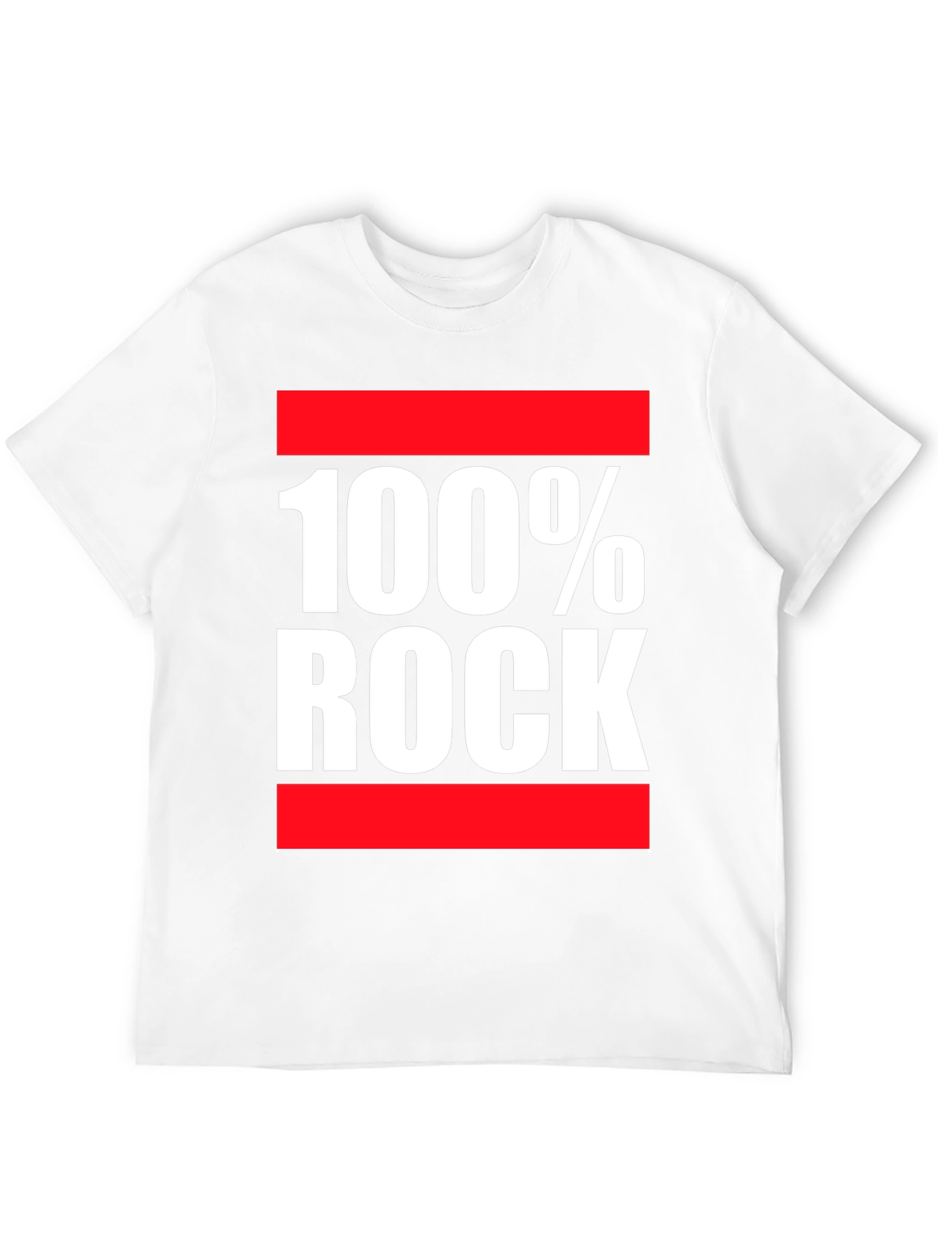 100% Rock Graphic Print T-Shirt