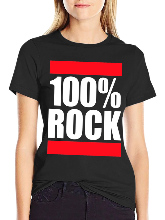 100% Rock Graphic Print T-Shirt