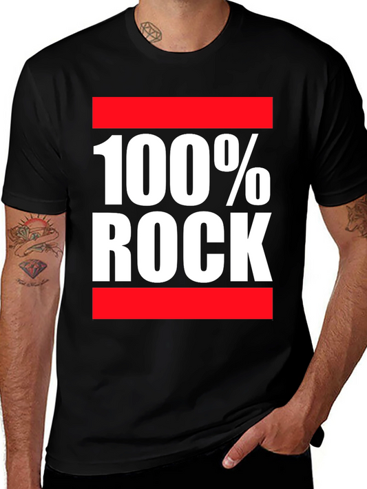 100% Rock Graphic Print T-Shirt