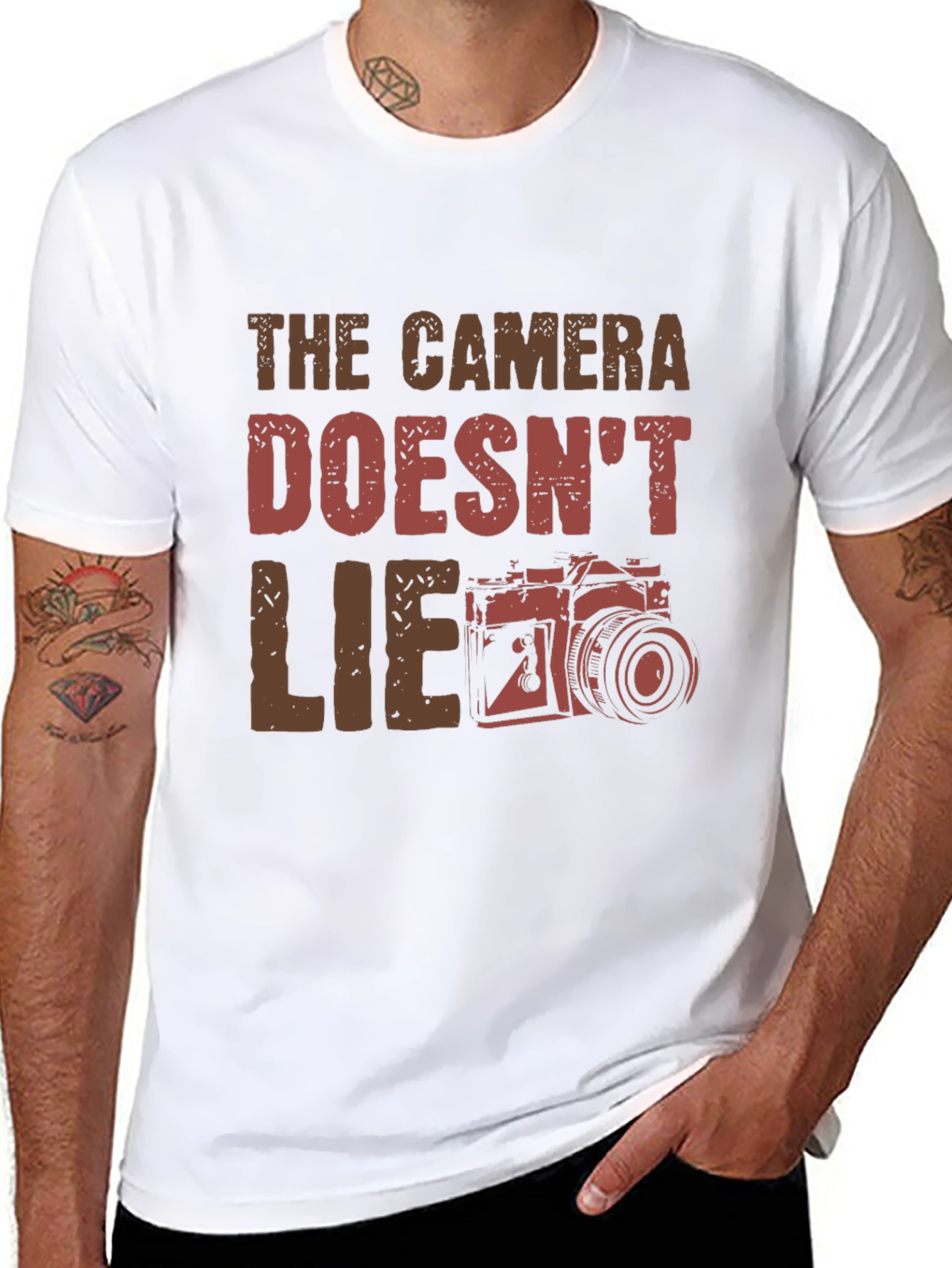 The Camera Doesnt Lie Graphic Tee - Black