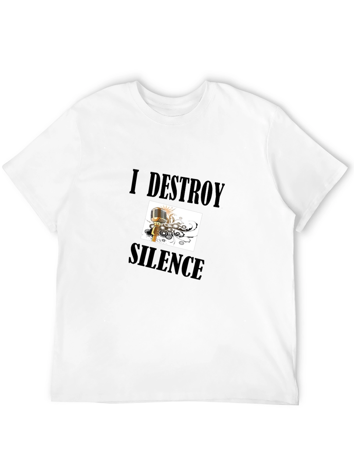 I Destroy Silence Black Graphic Tee
