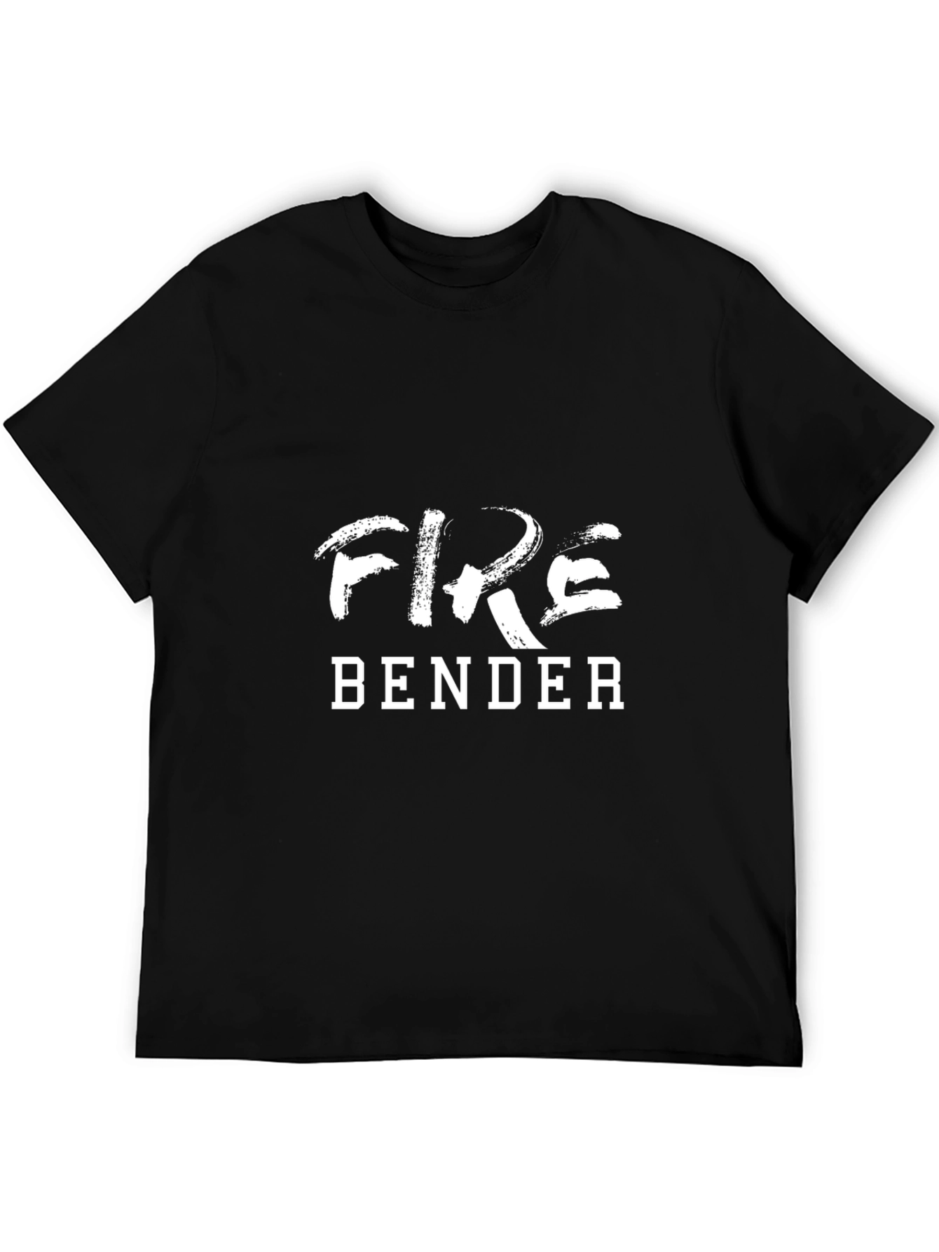 Fire Bender Graphic T-Shirt - Black Cotton Tee