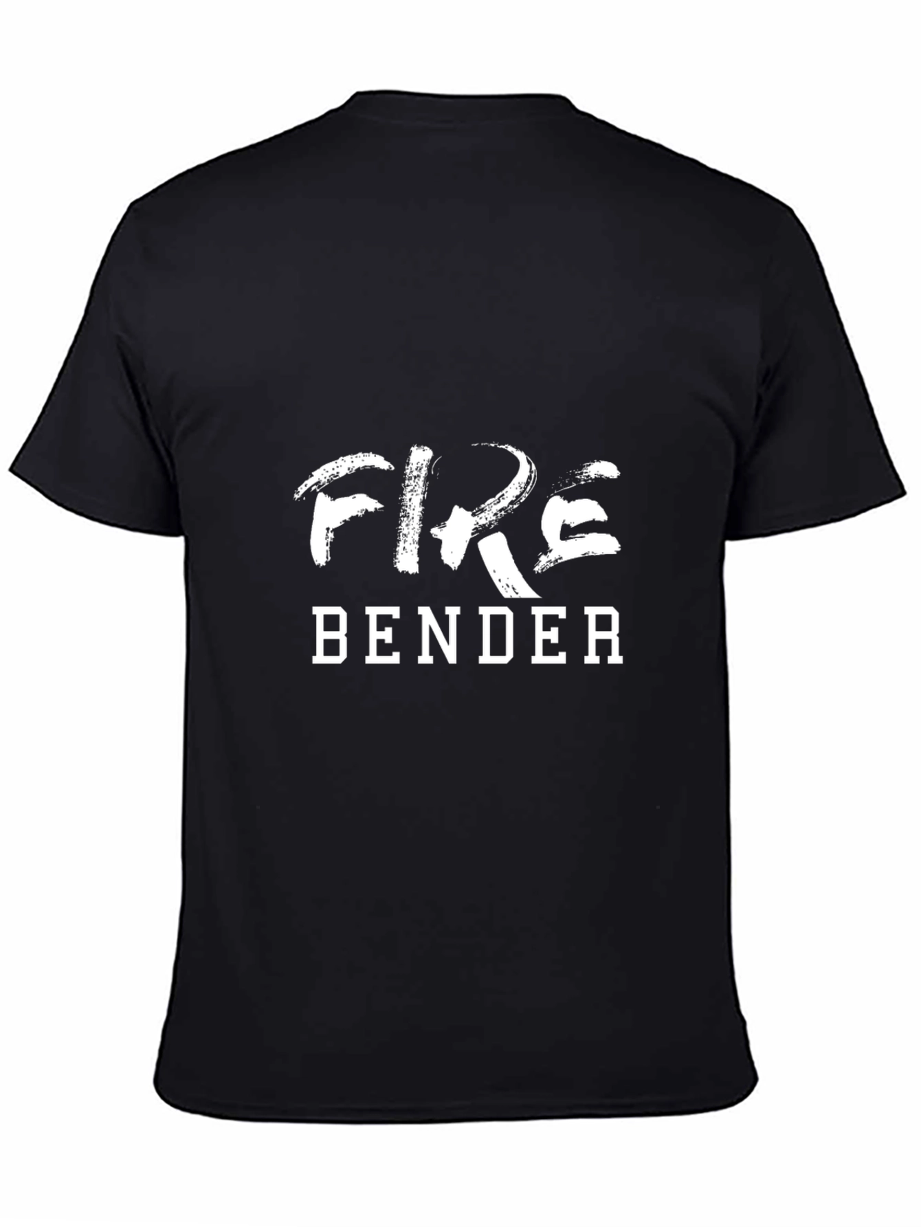 Fire Bender Graphic T-Shirt - Black Cotton Tee