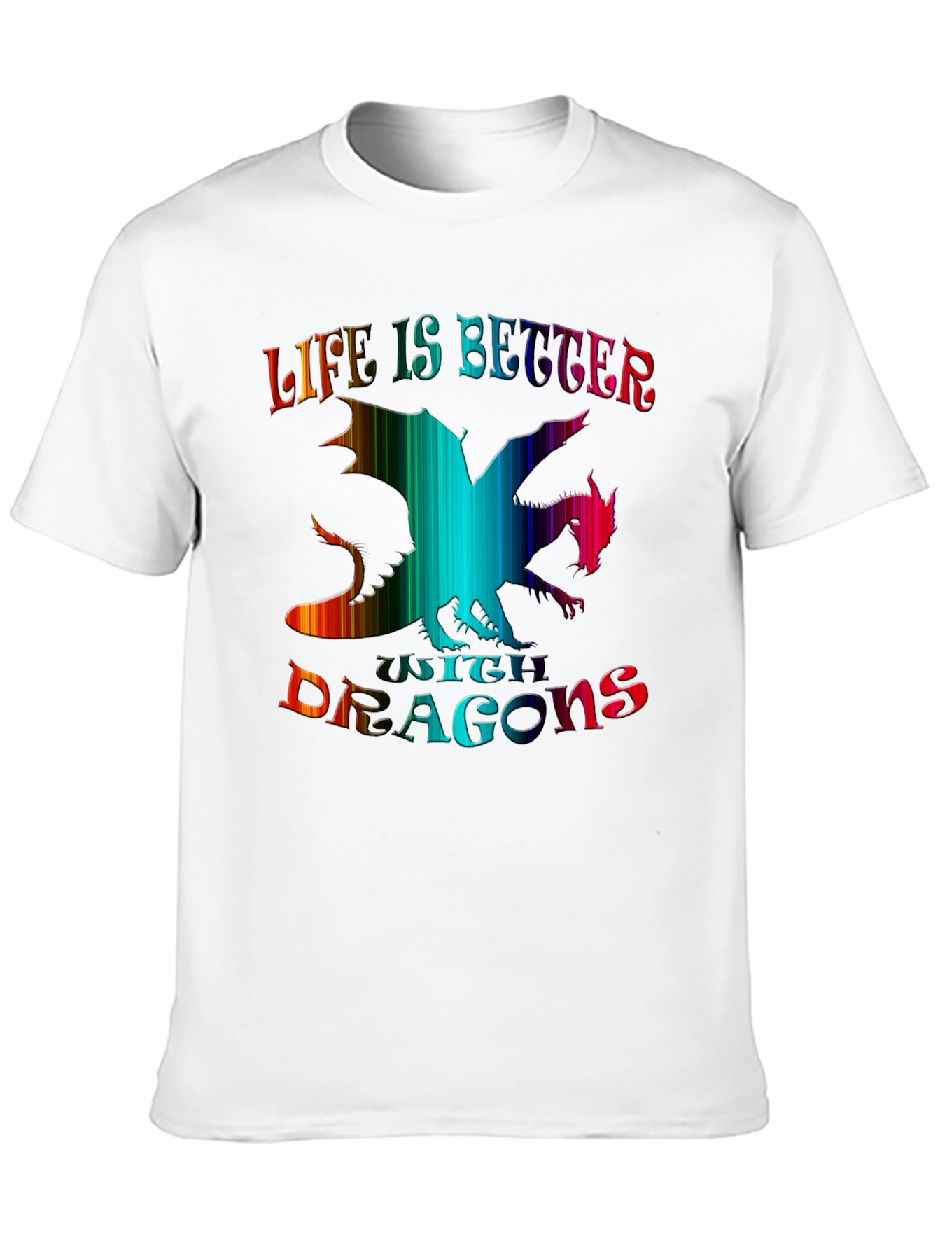 Life is Better with Dragons Black Graphic Tee