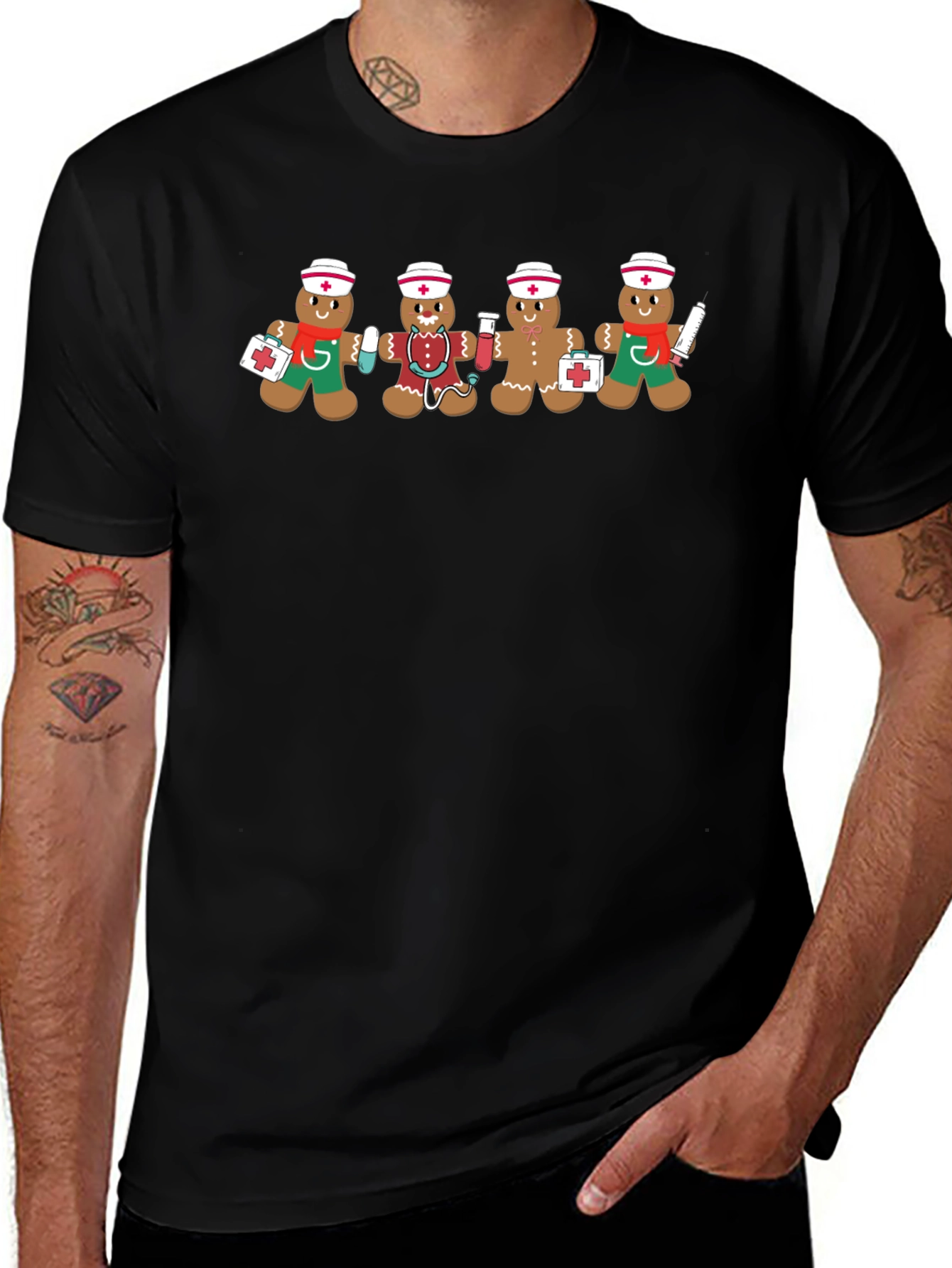 Nurse Gingerbread Holiday T-Shirt