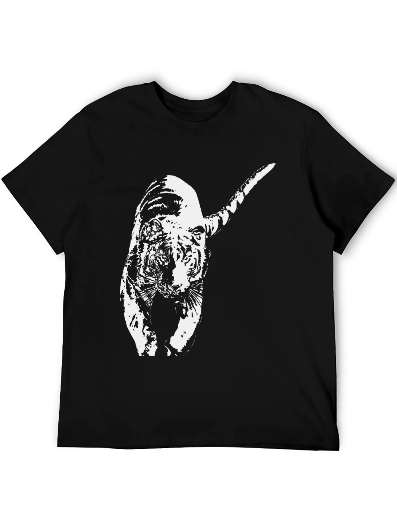 Tiger Graphic Black T-Shirt - Animal Print Tee