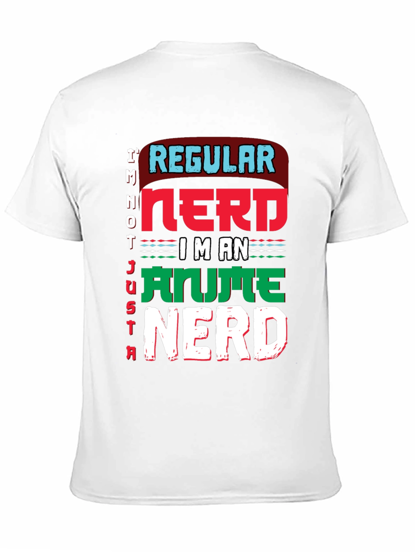 Anime Nerd Graphic T-Shirt - Black