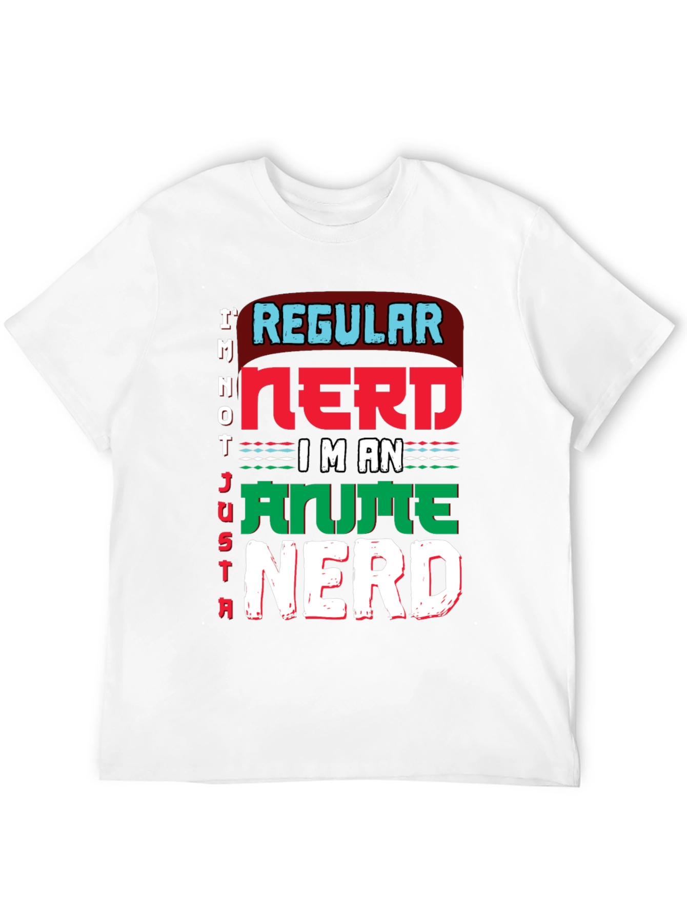 Anime Nerd Graphic T-Shirt - Black