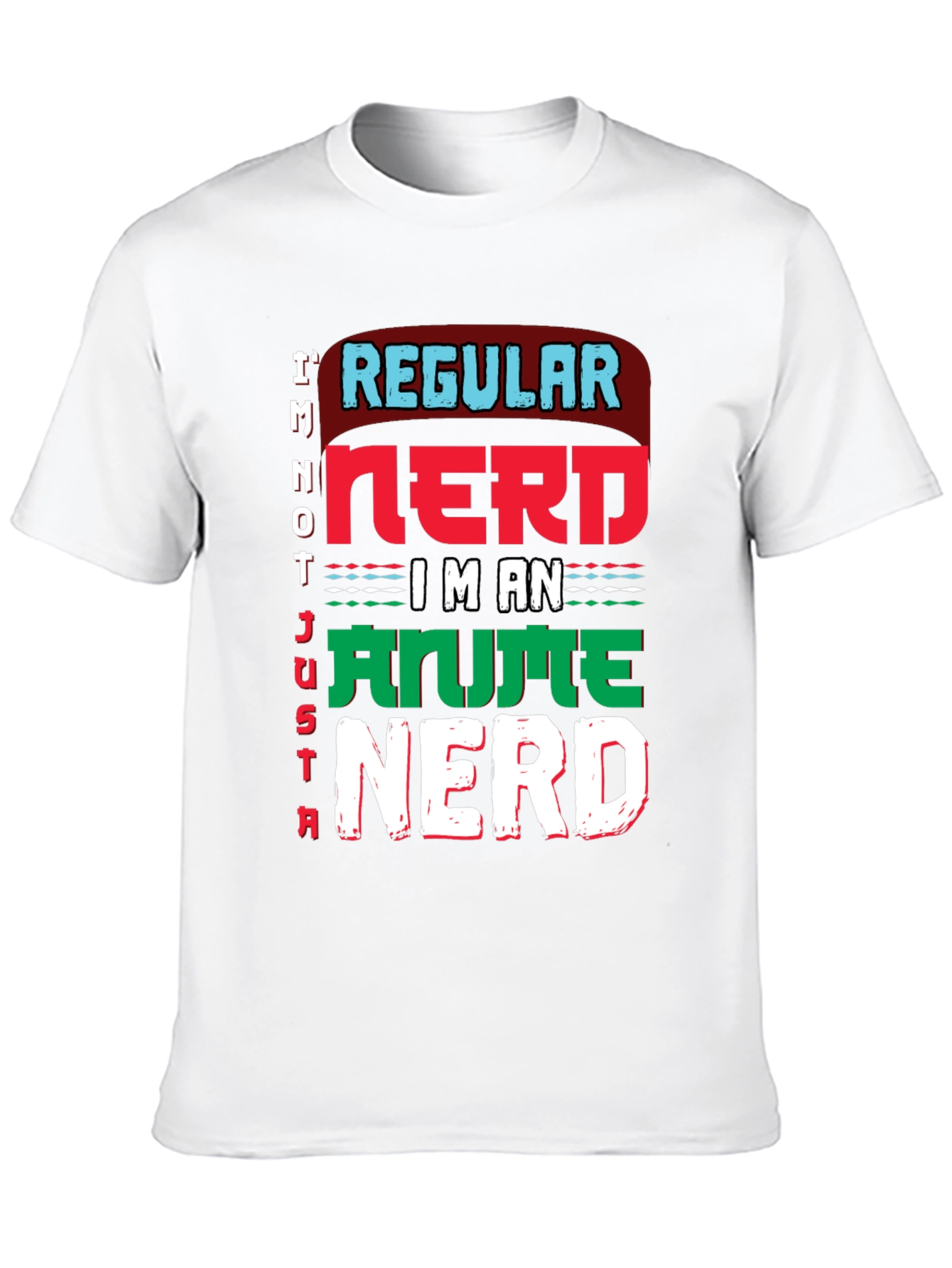 Anime Nerd Graphic T-Shirt - Black