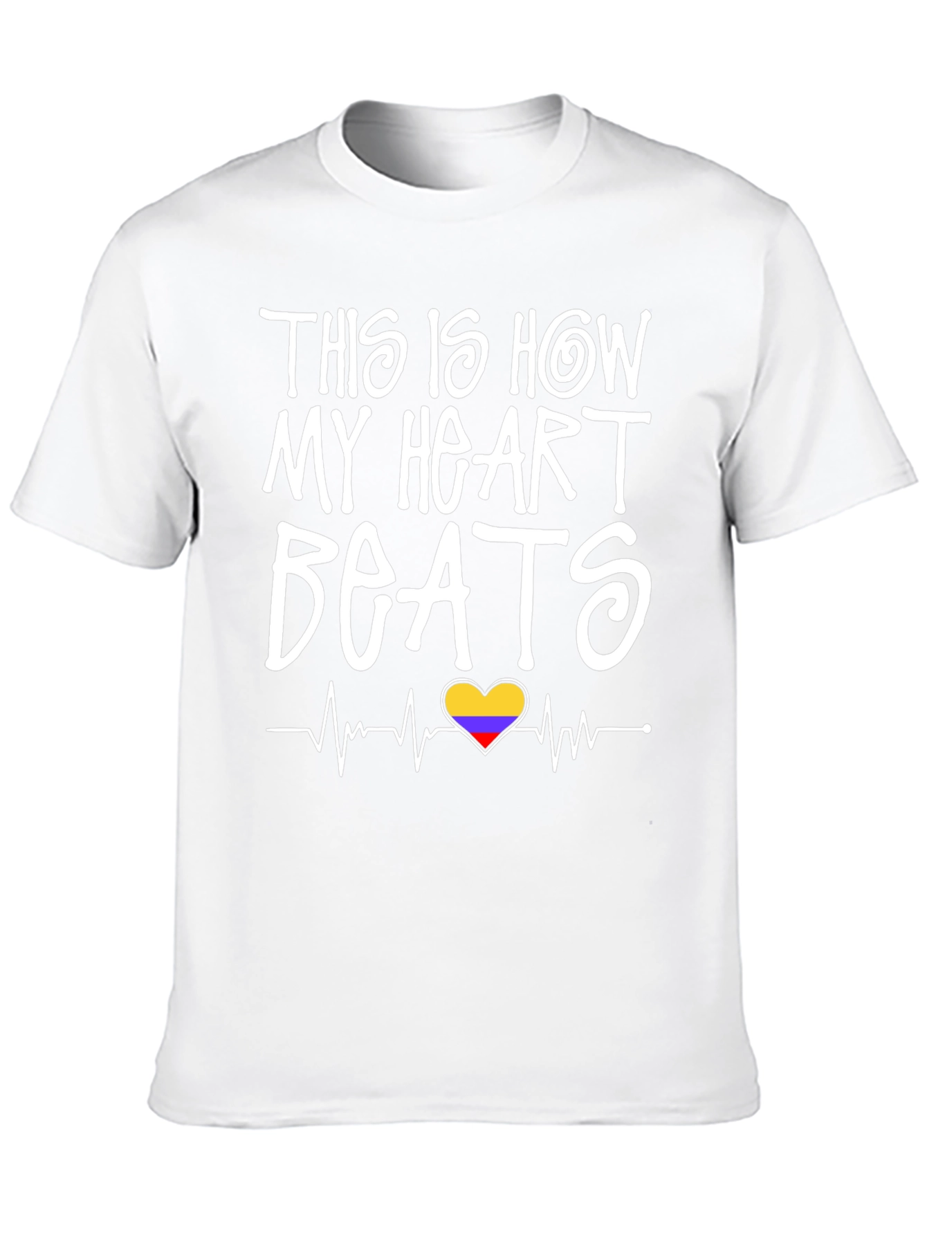Heartbeat Colombia Flag T-Shirt