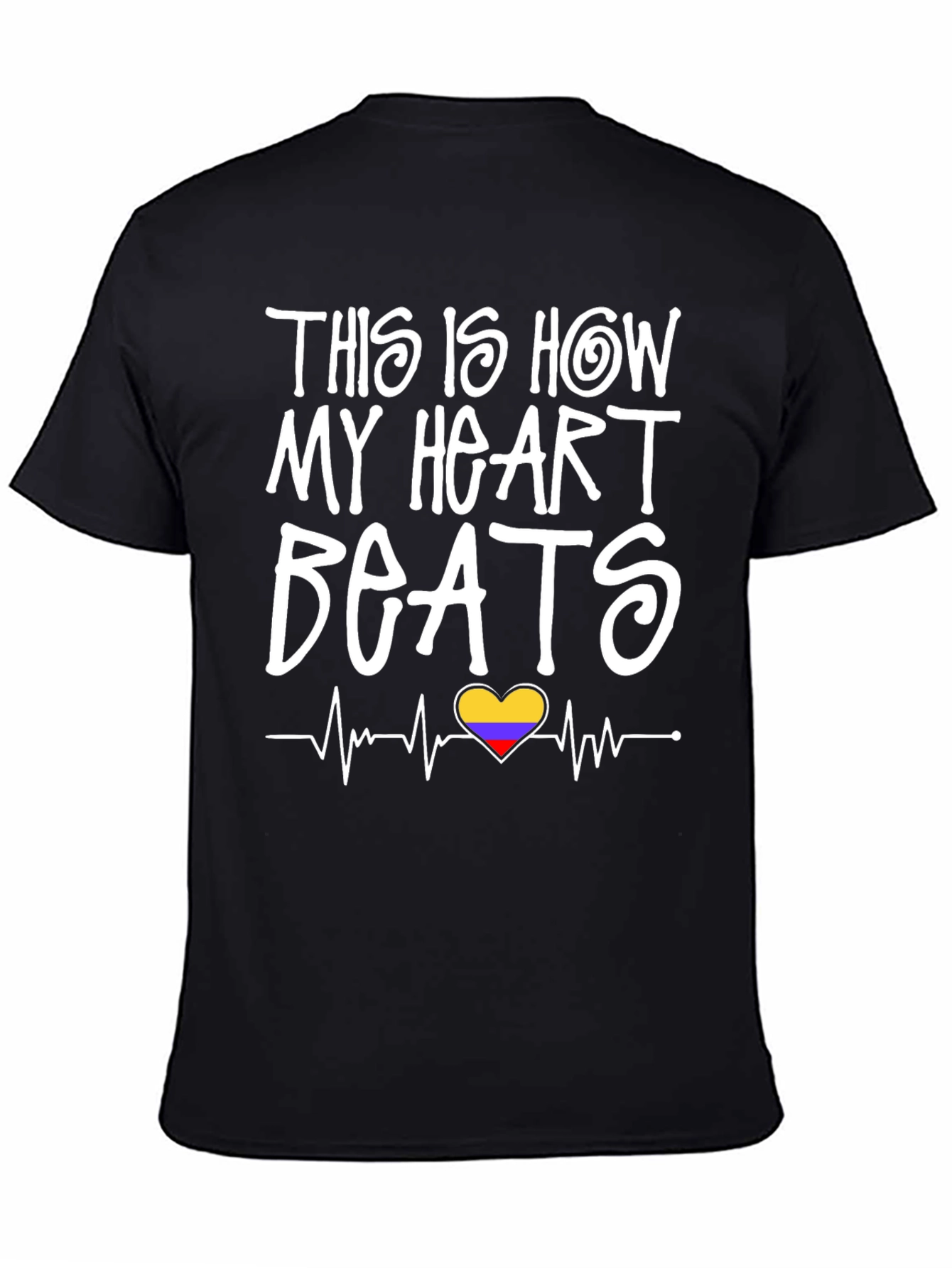 Heartbeat Colombia Flag T-Shirt