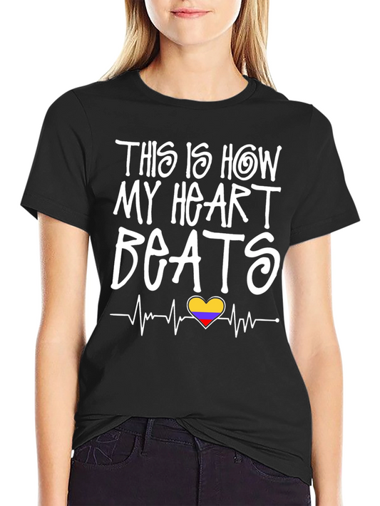 Heartbeat Colombia Flag T-Shirt