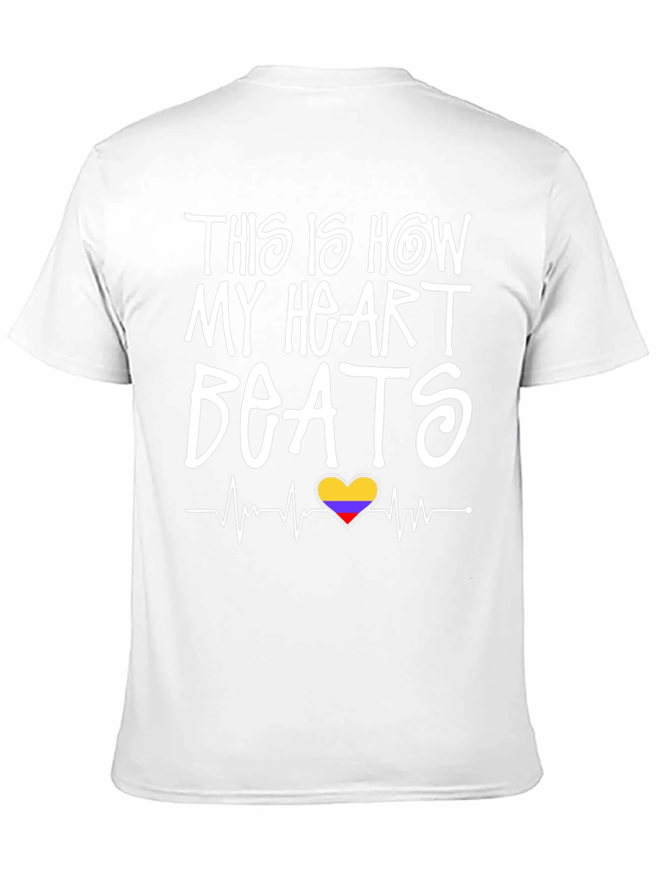 Heartbeat Colombia Flag T-Shirt