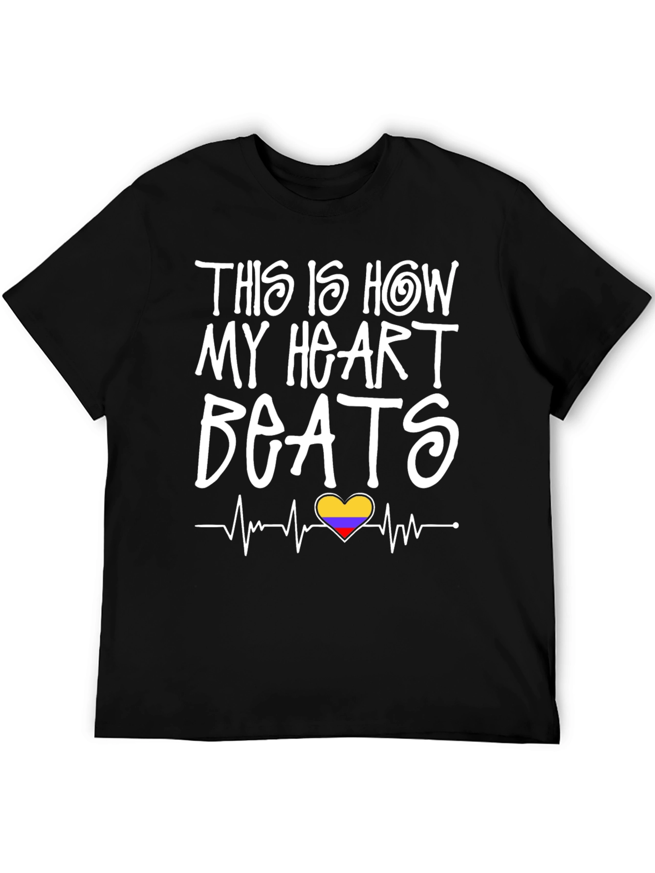 Heartbeat Colombia Flag T-Shirt