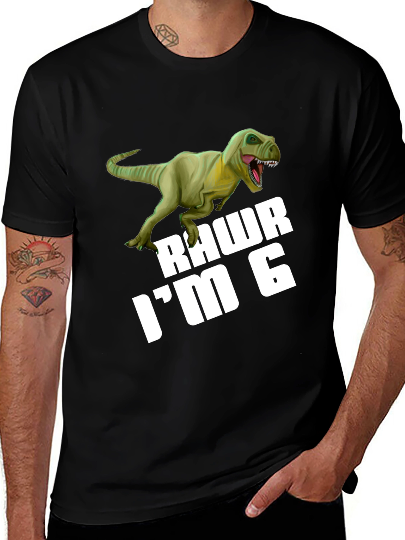 Rawr Im 6 Dinosaur Birthday T-Shirt