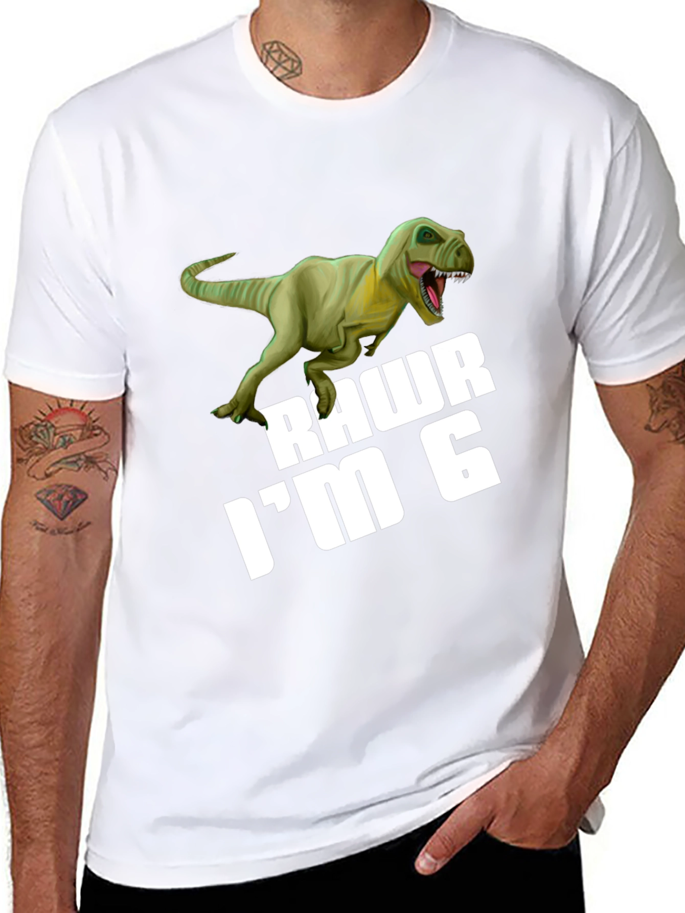Rawr Im 6 Dinosaur Birthday T-Shirt