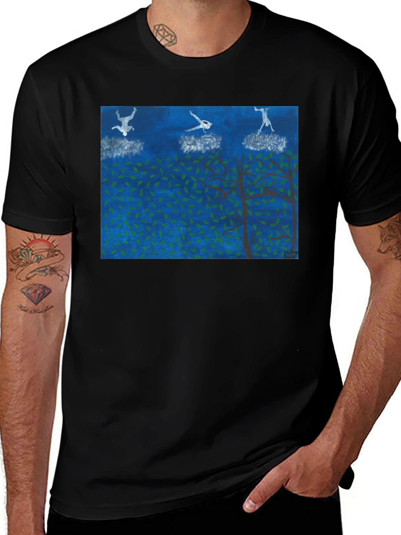 Surreal Skydiving Tee - Unique Art T-Shirt