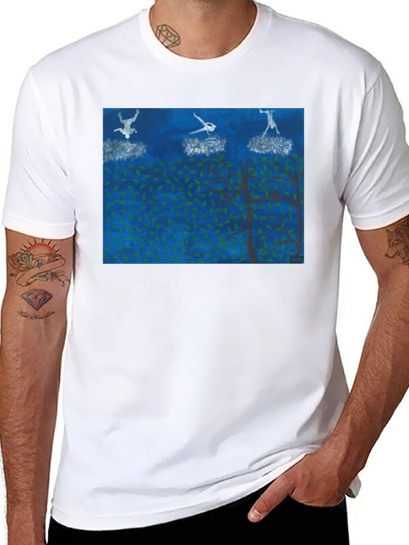 Surreal Skydiving Tee - Unique Art T-Shirt