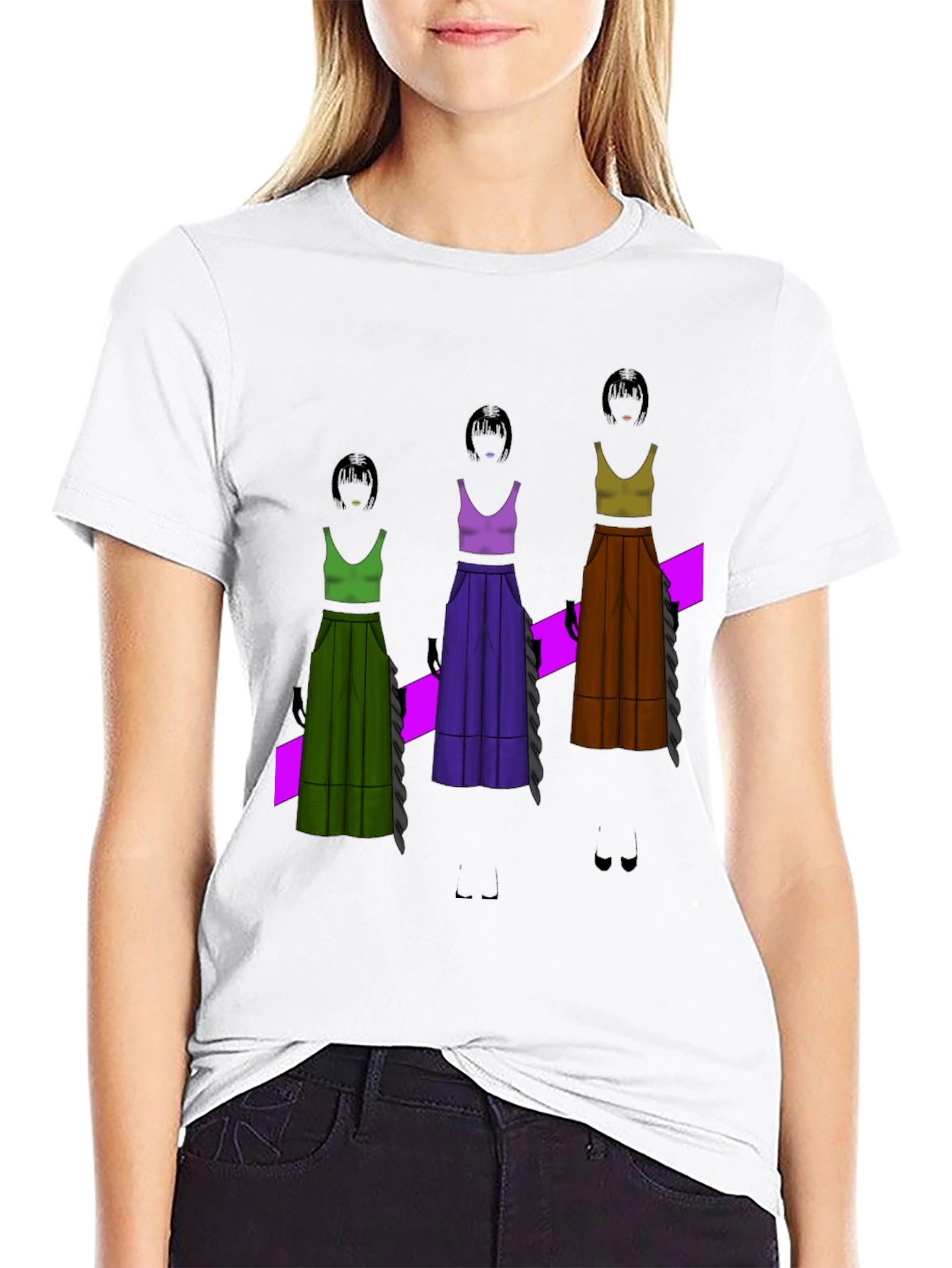 Unique Graphic T-Shirt - Fashion Illustration