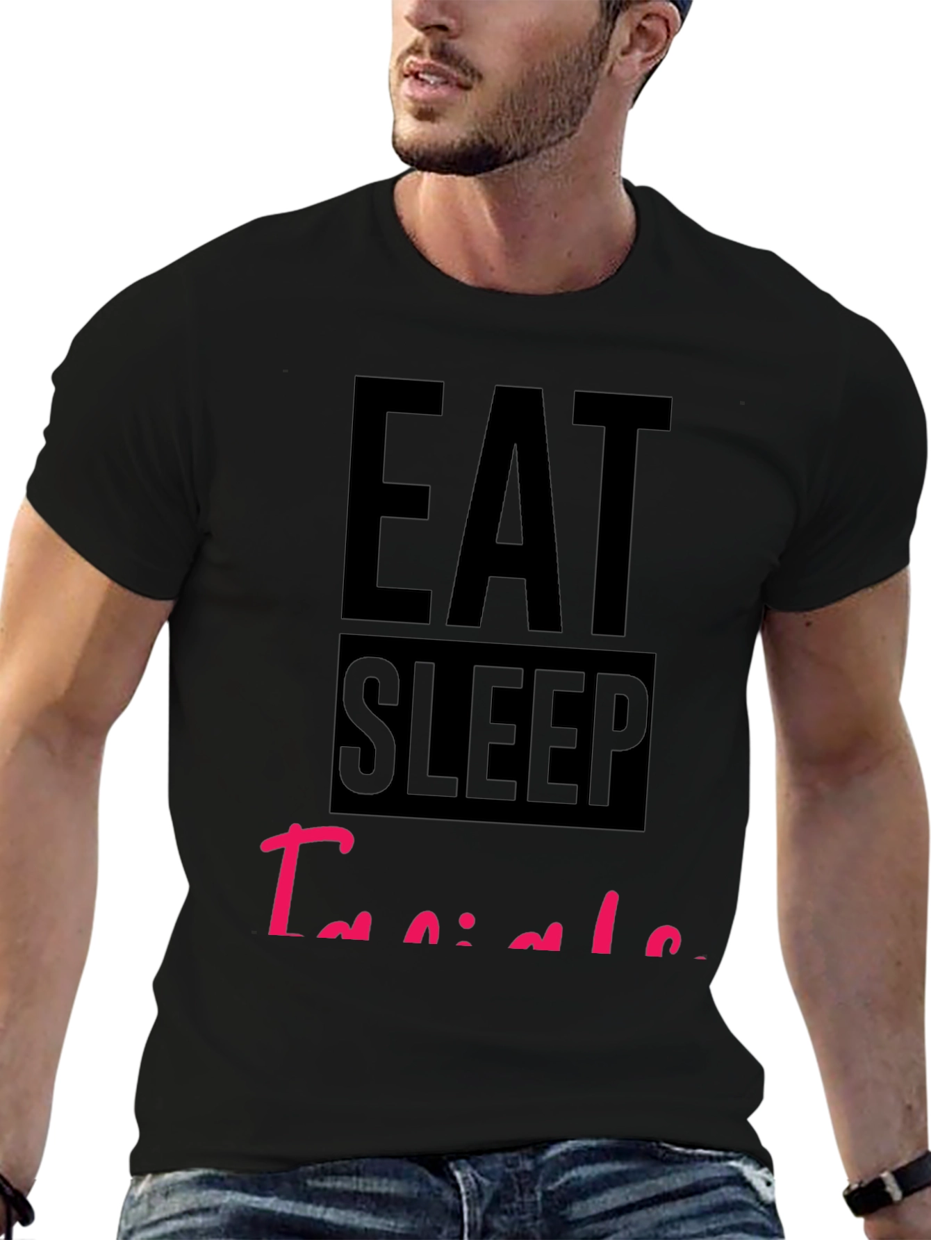 Eat Sleep Tequila Black Graphic Tee