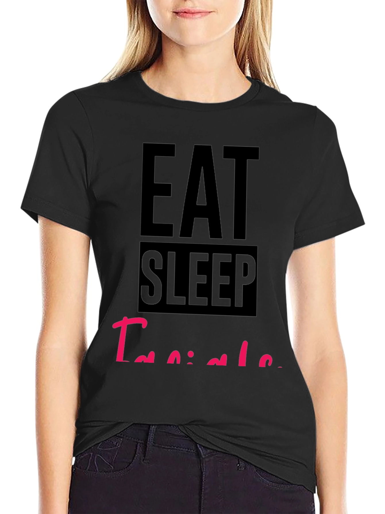 Eat Sleep Tequila Black Graphic Tee