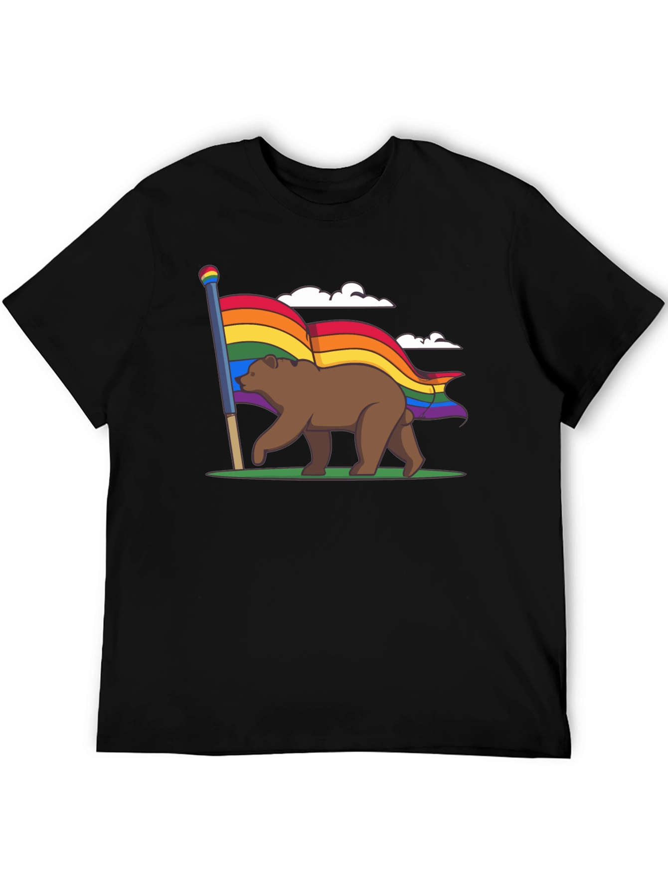 Pride Bear Graphic Tee - LGBTQ+ Support