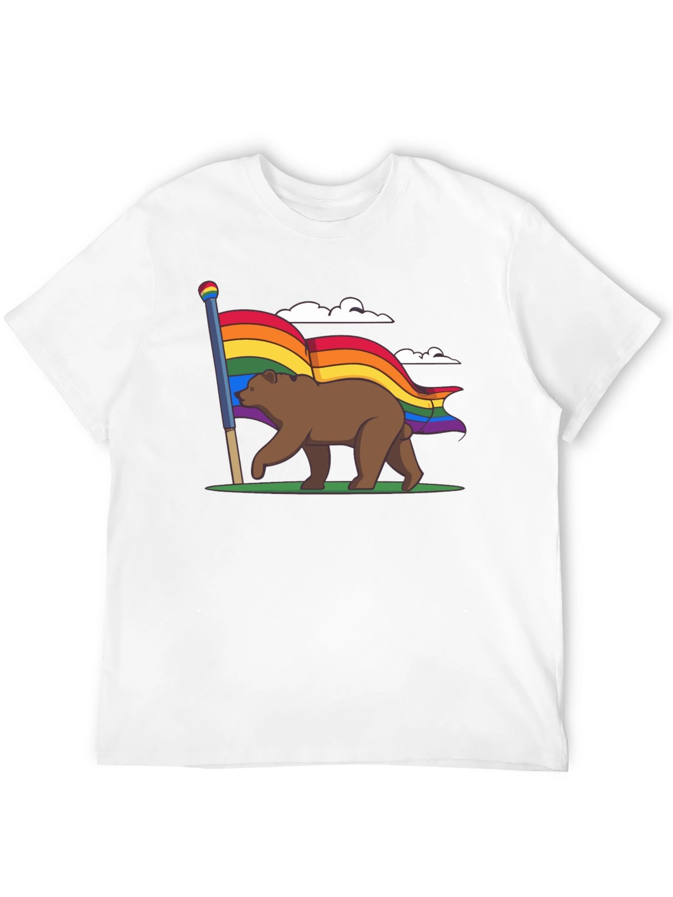 Pride Bear Graphic Tee - LGBTQ+ Support