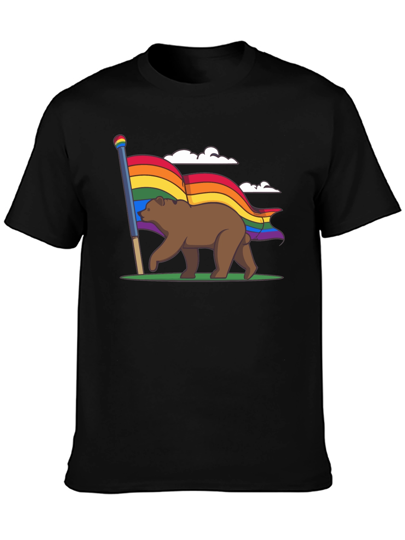 Pride Bear Graphic Tee - LGBTQ+ Support