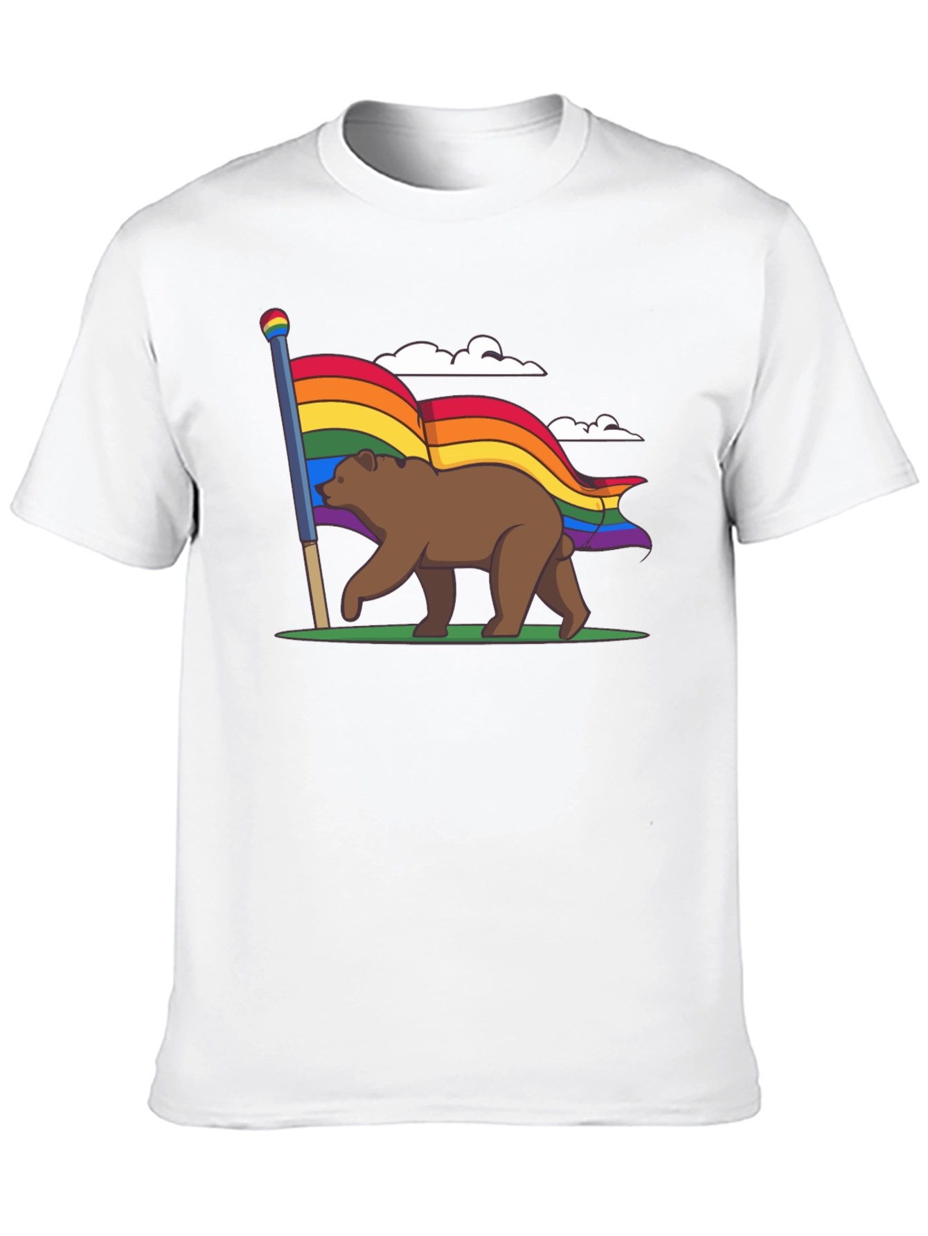 Pride Bear Graphic Tee - LGBTQ+ Support
