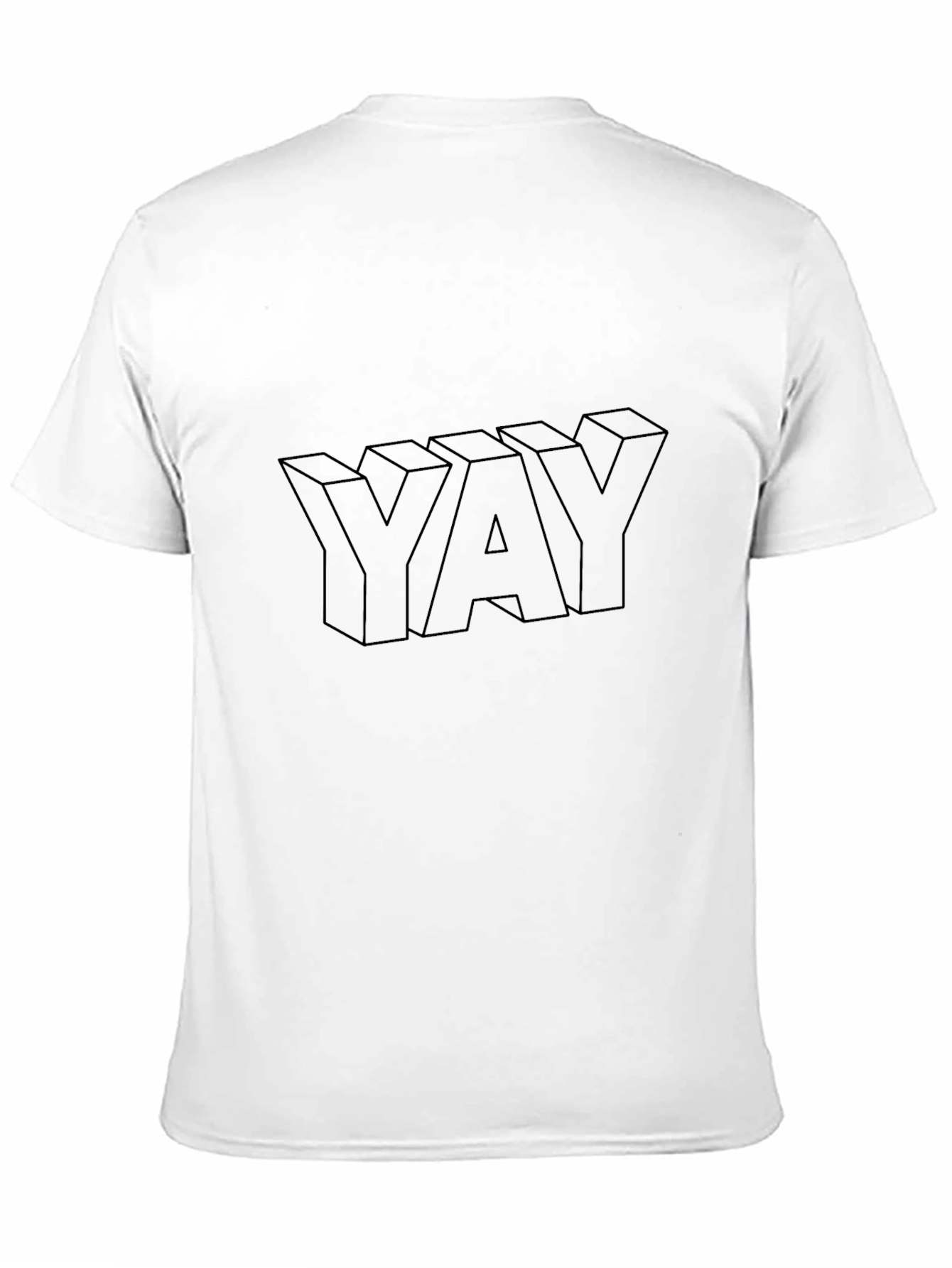 YAY Outline Graphic T-Shirt - Casual Cool Design