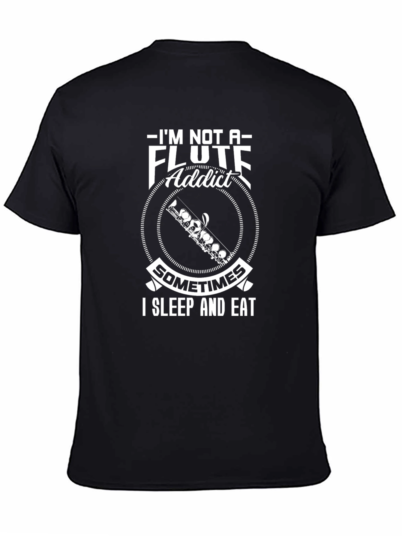 Flute Addict Graphic Tee - Musicians Humor T-Shirt