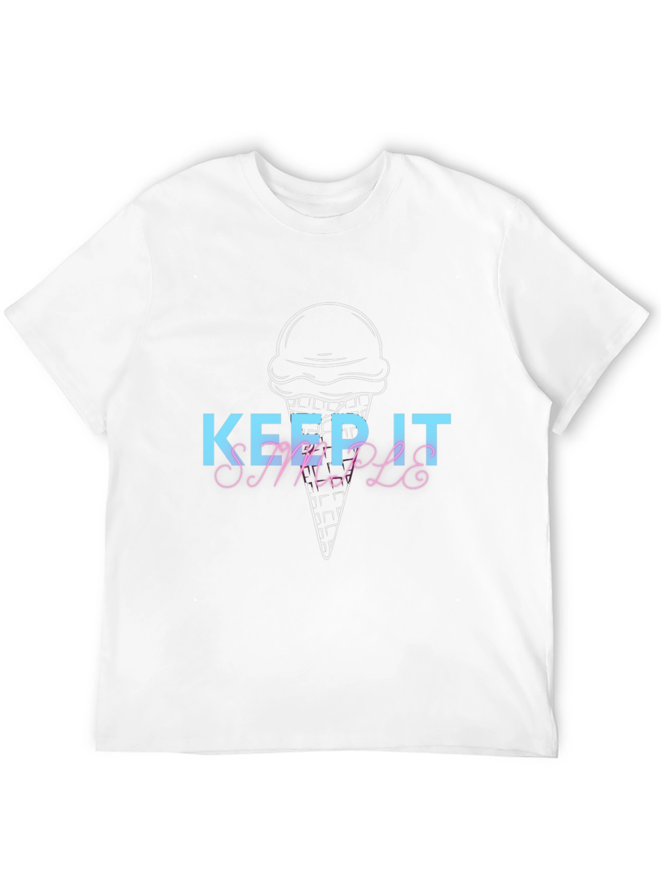 Keep It Simple Ice Cream Graphic Tee - Black