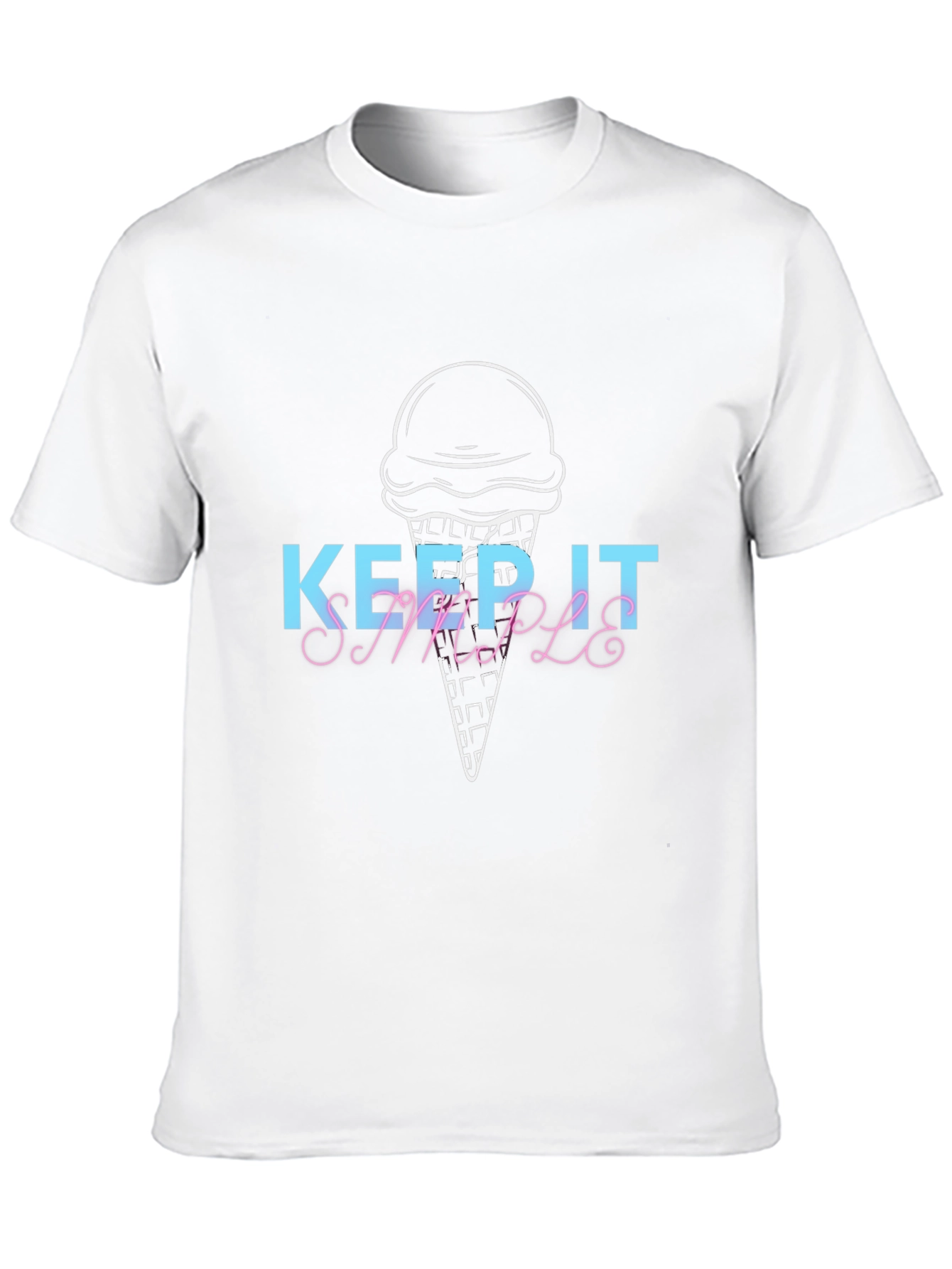 Keep It Simple Ice Cream Graphic Tee - Black