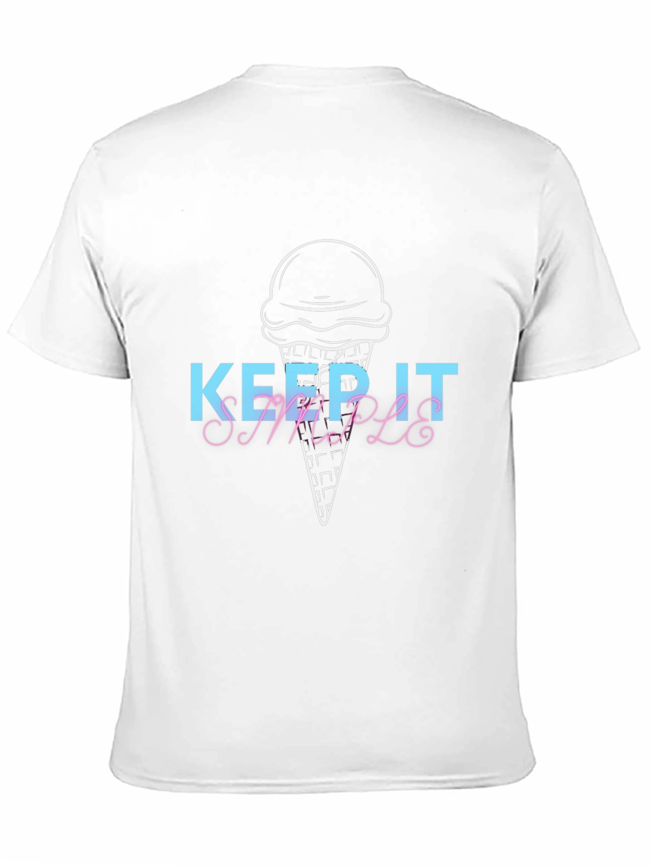 Keep It Simple Ice Cream Graphic Tee - Black