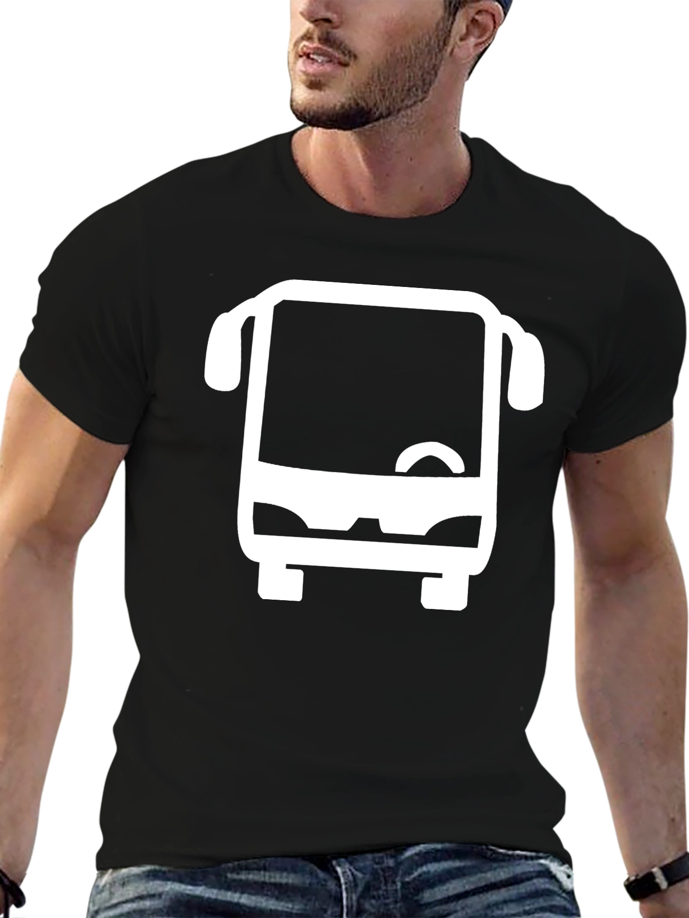 Bus Graphic Black T-Shirt