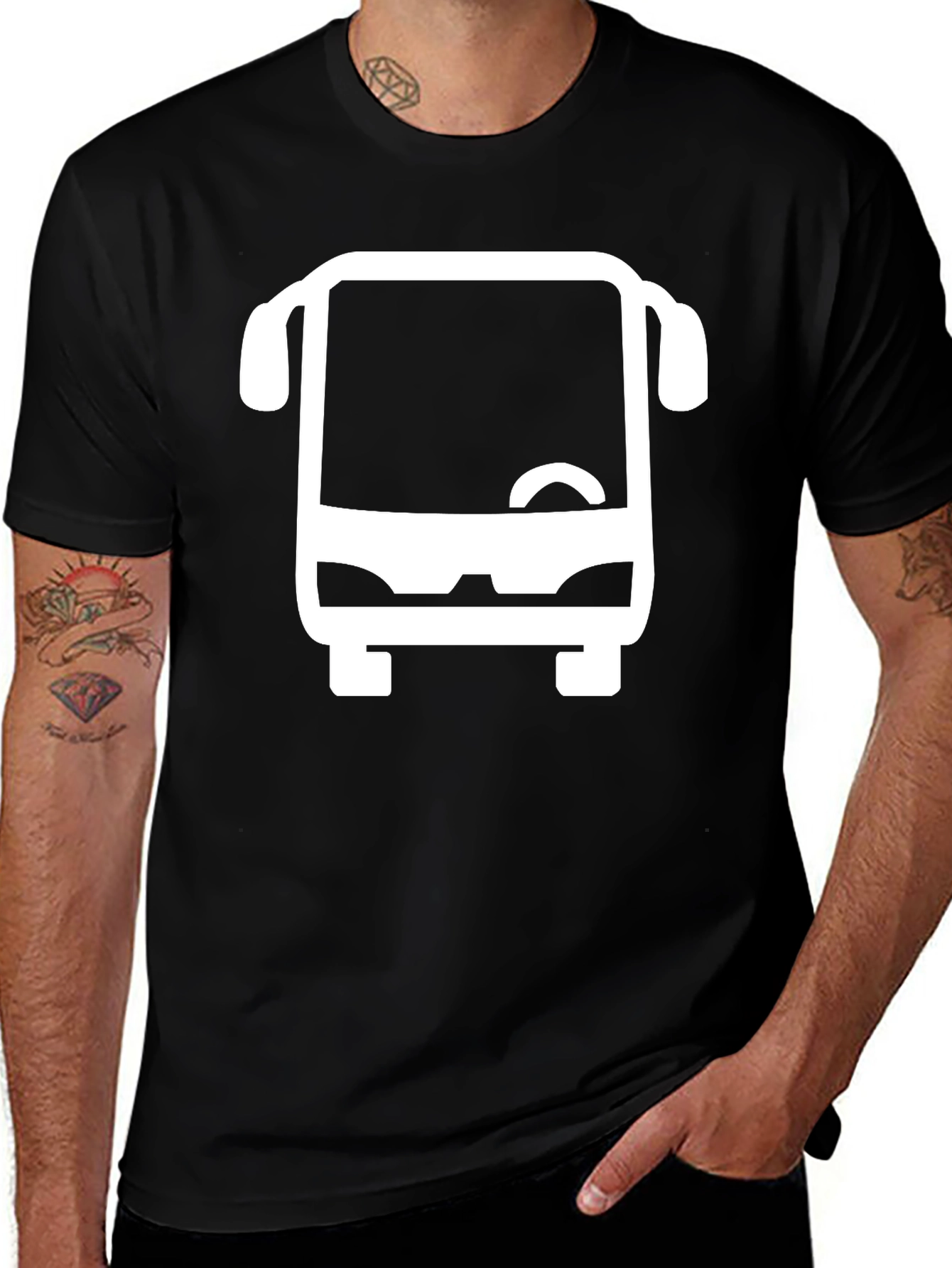 Bus Graphic Black T-Shirt