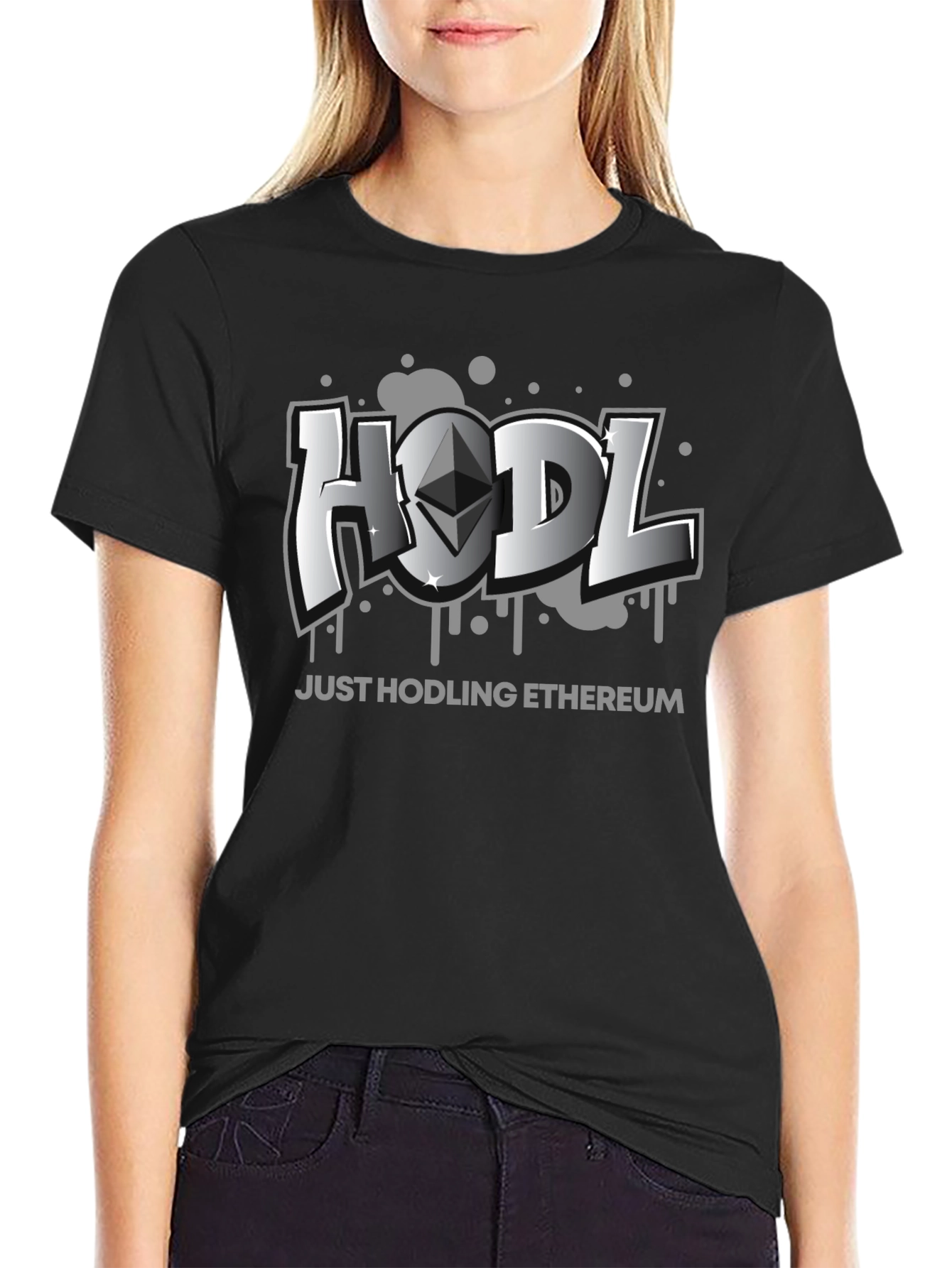 HODL Ethereum Crypto Black T-Shirt