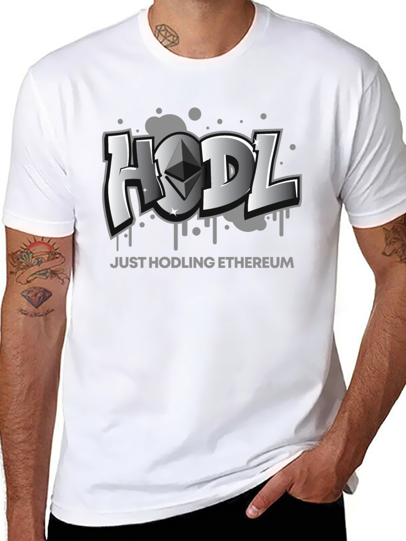 HODL Ethereum Crypto Black T-Shirt