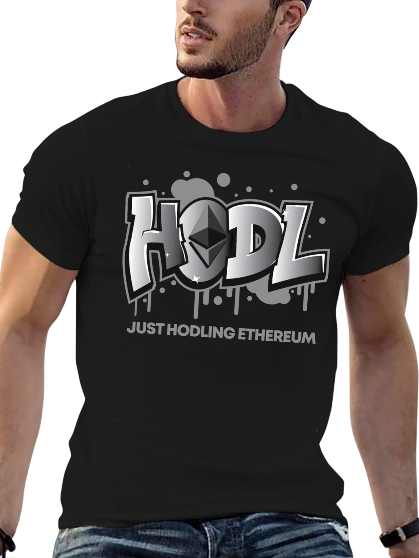 HODL Ethereum Crypto Black T-Shirt