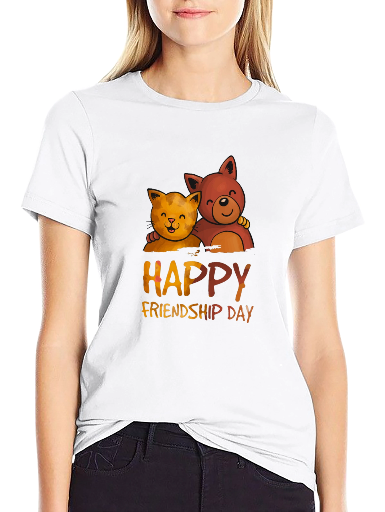 Happy Friendship Day T-Shirt with Cats