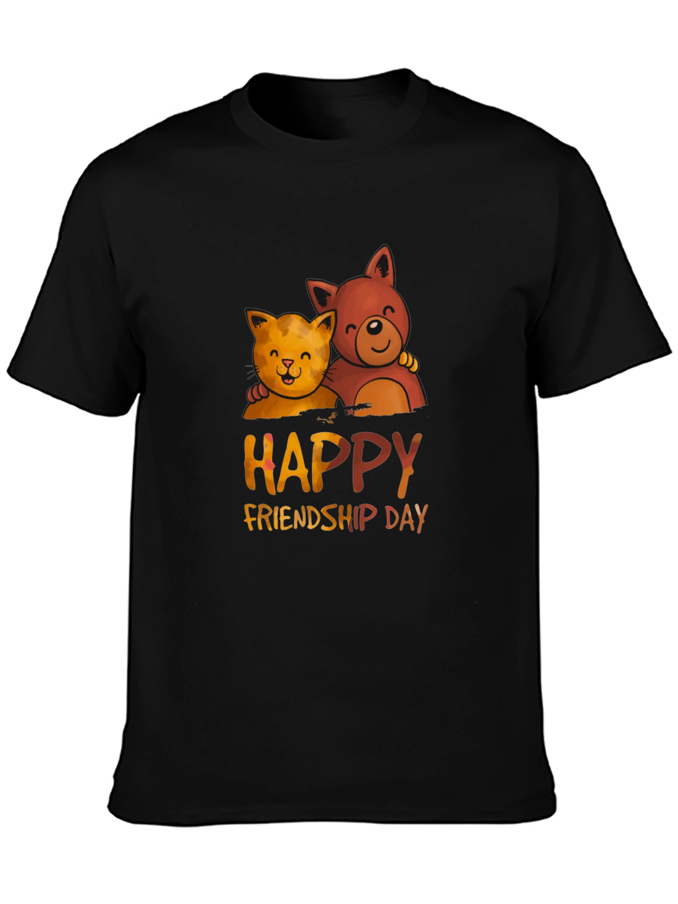 Happy Friendship Day T-Shirt with Cats