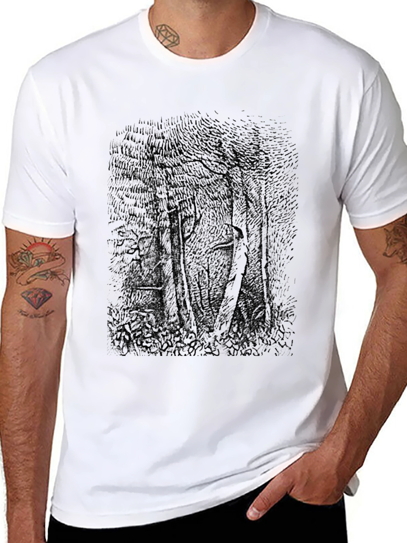 Dark Forest Graphic Tee - Unisex Black T-Shirt