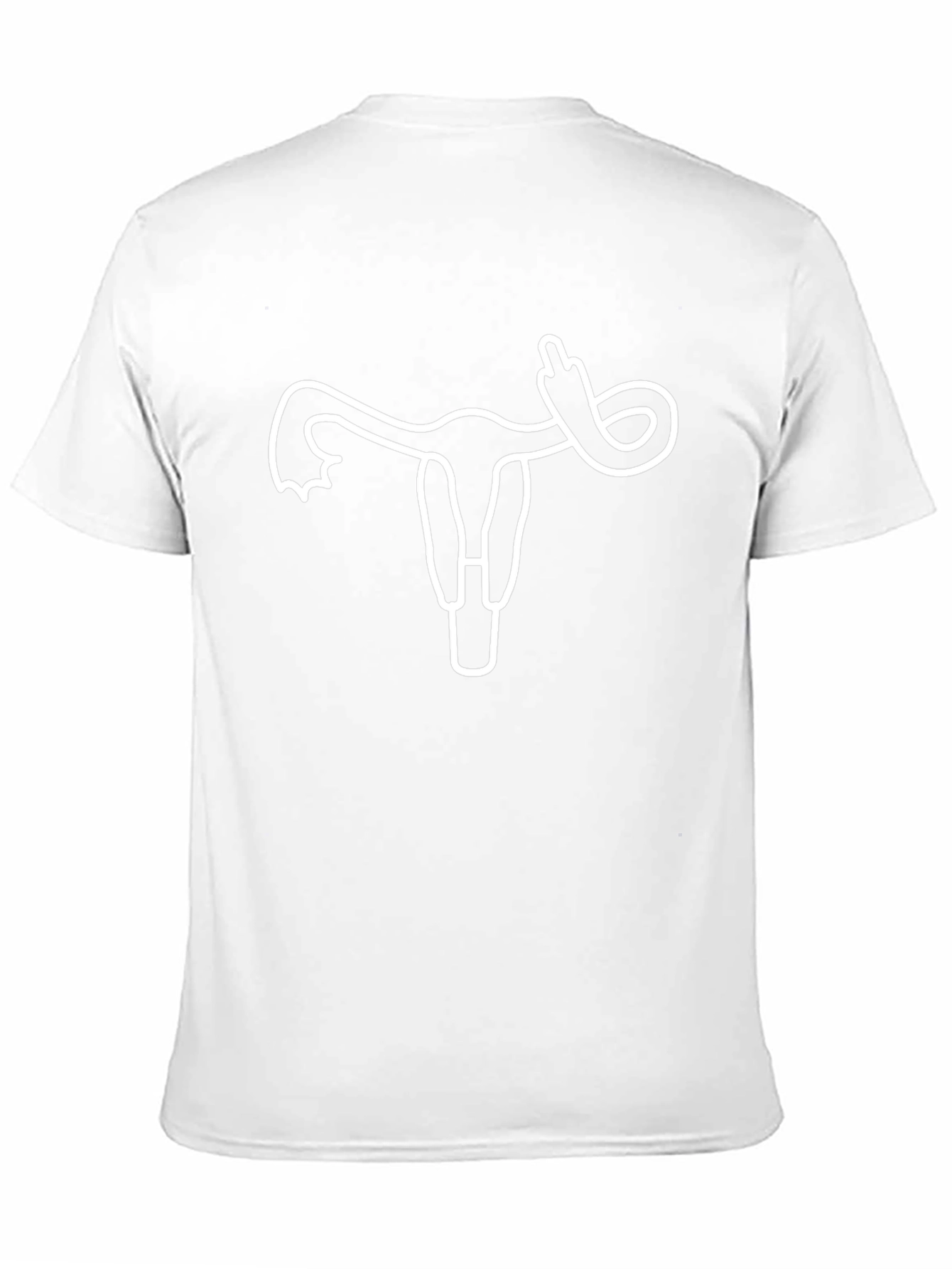 Uterus Middle Finger Graphic T-Shirt