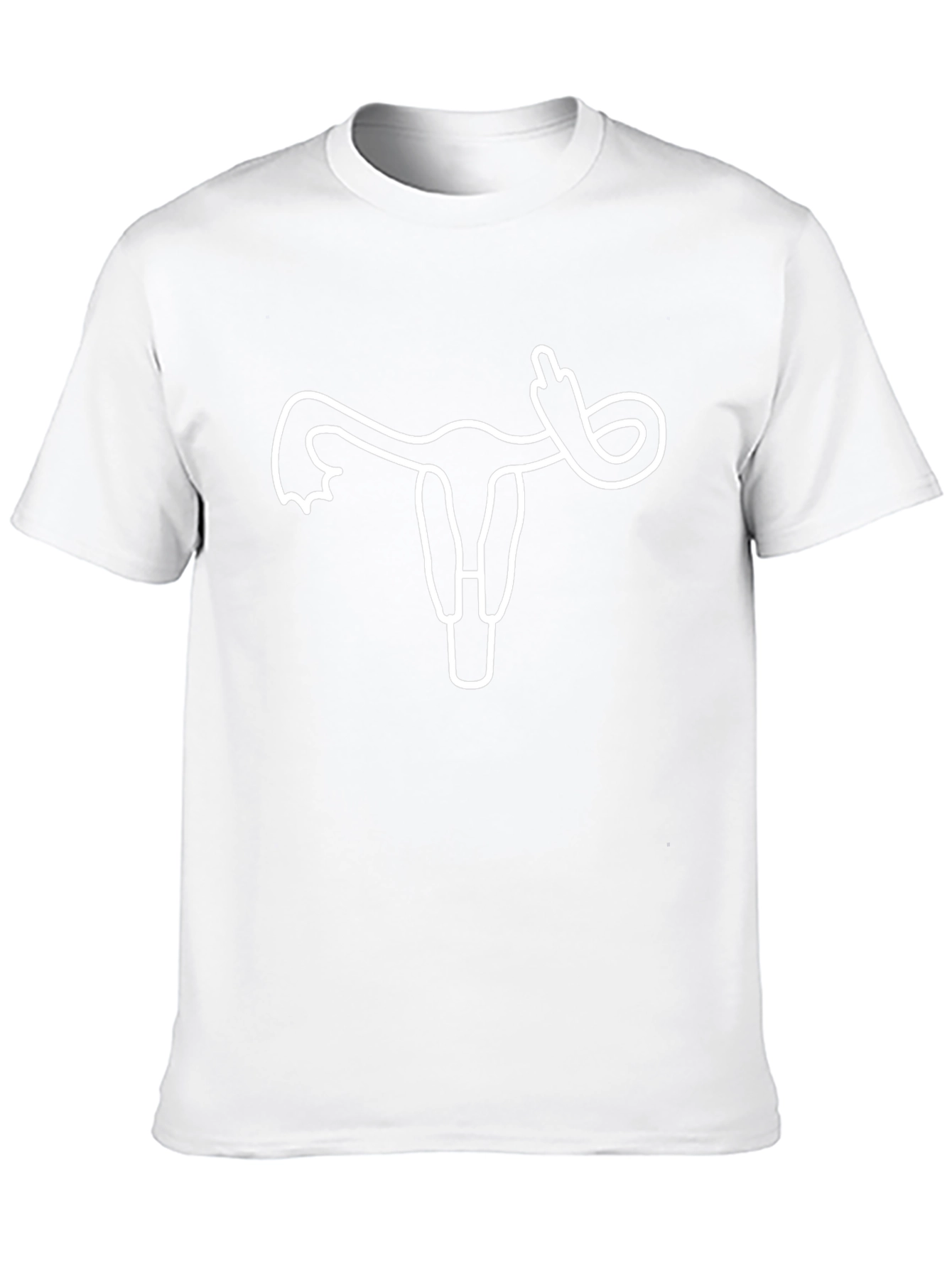Uterus Middle Finger Graphic T-Shirt