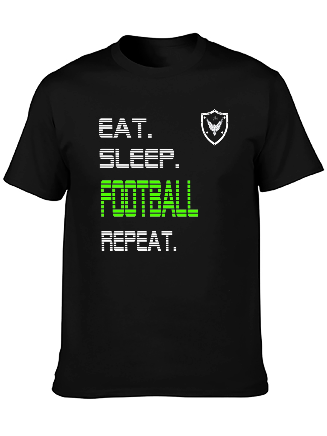 Eat Sleep Football Repeat Graphic T-Shirt