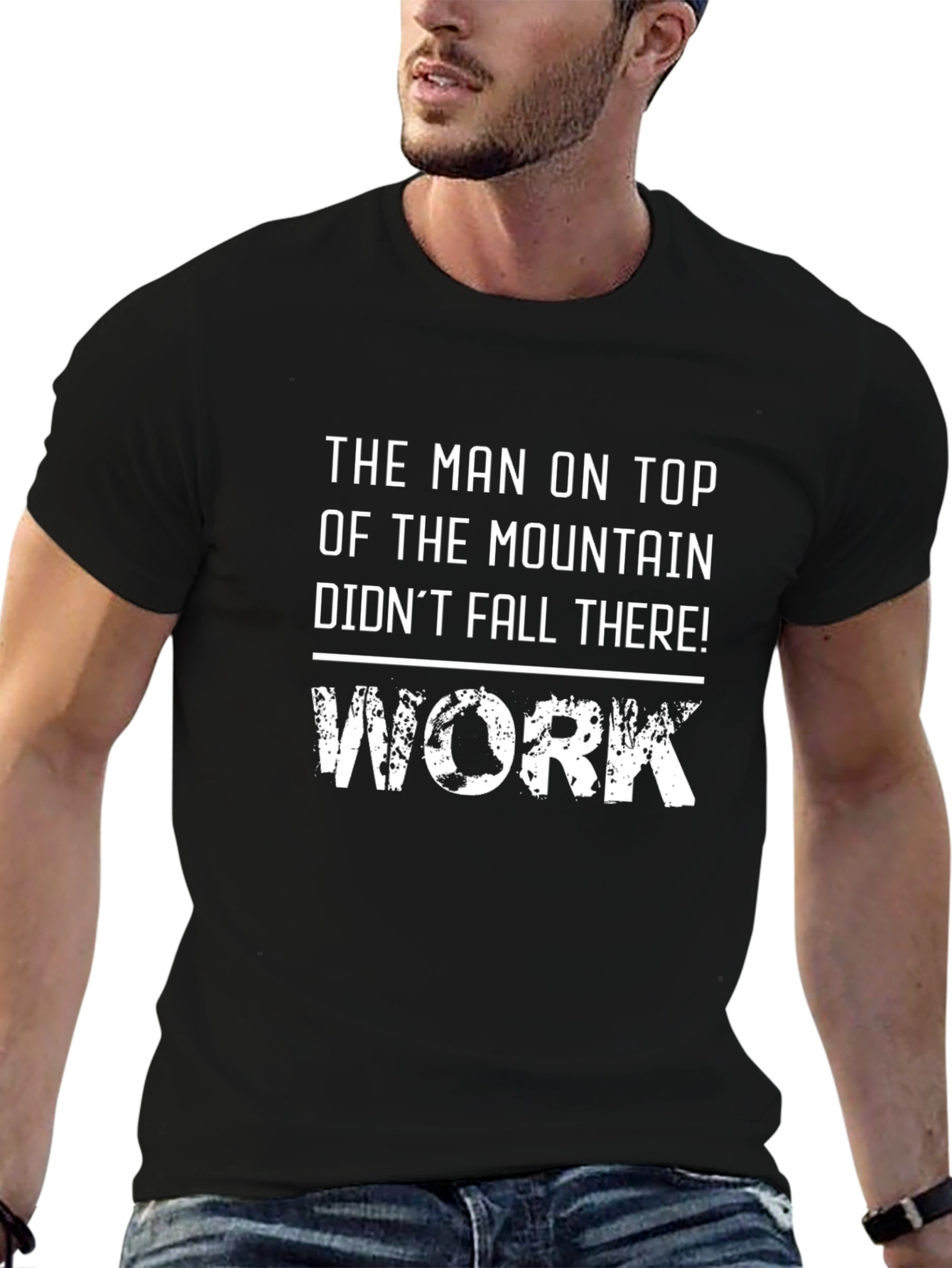 Mountain Top Work T-Shirt - Motivational Graphic Tee