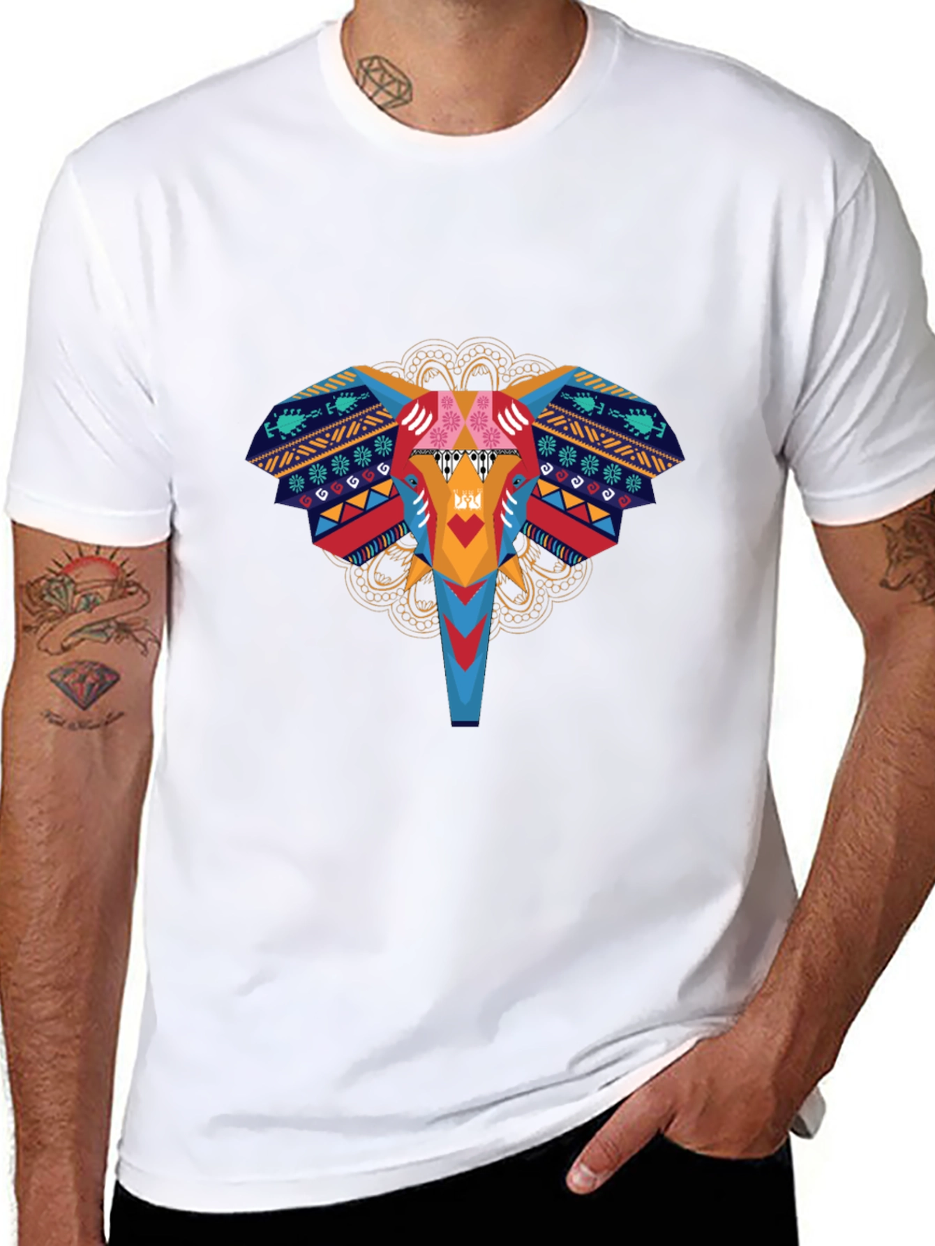 Elephant Graphic Print T-Shirt