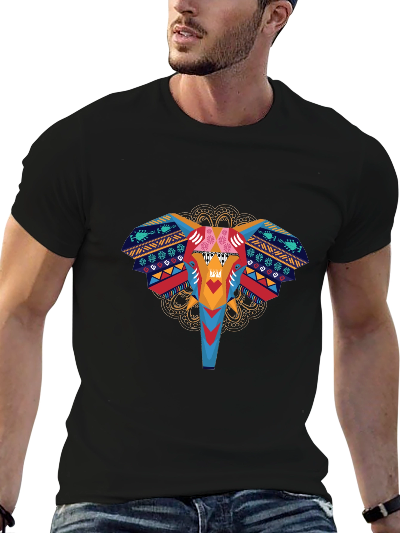 Elephant Graphic Print T-Shirt